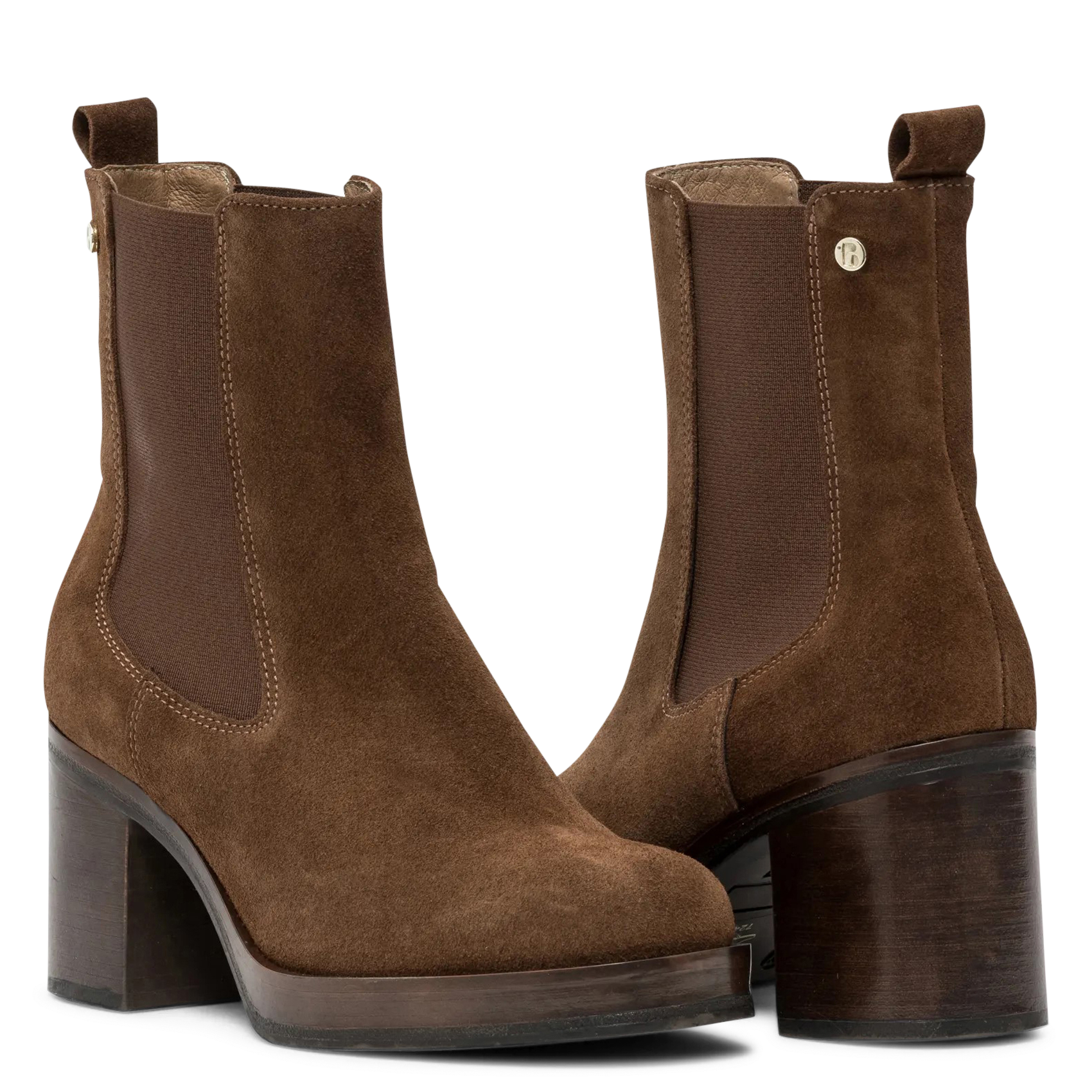 Suède enkellaarzen BOCAGE Brown