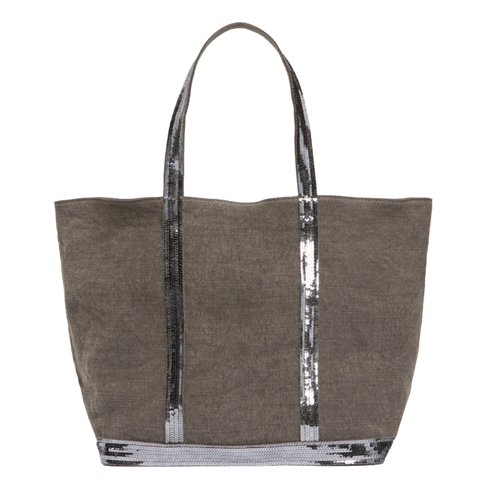 Linnen shopper met borduursel en lovertjes VANESSA BRUNO