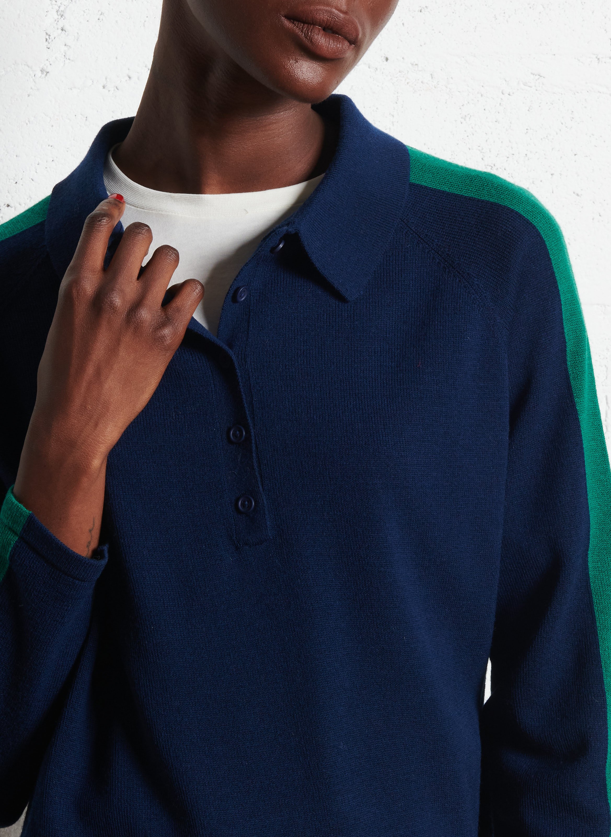 Pull oversize en laine THE TINY BIG SISTER Bleu