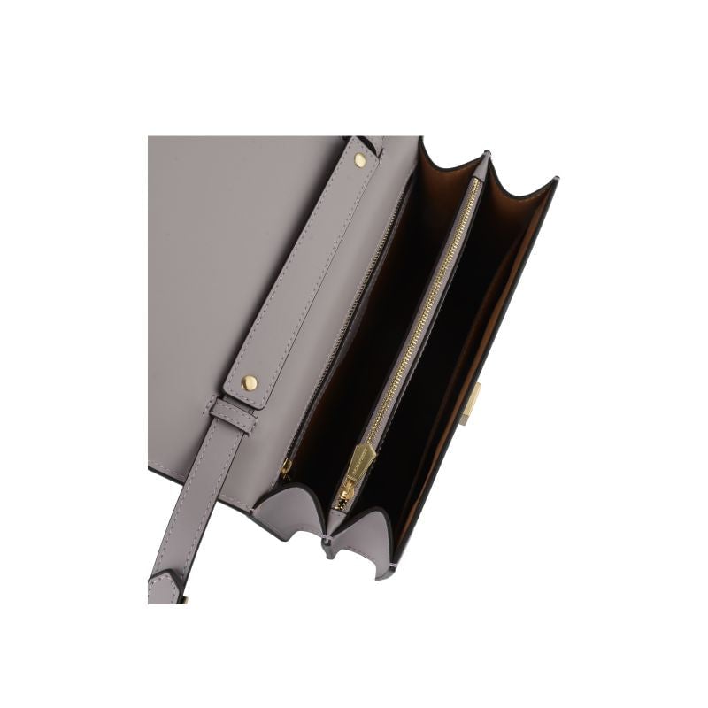 Shoulder bag - cowhide leather POURCHET Purple