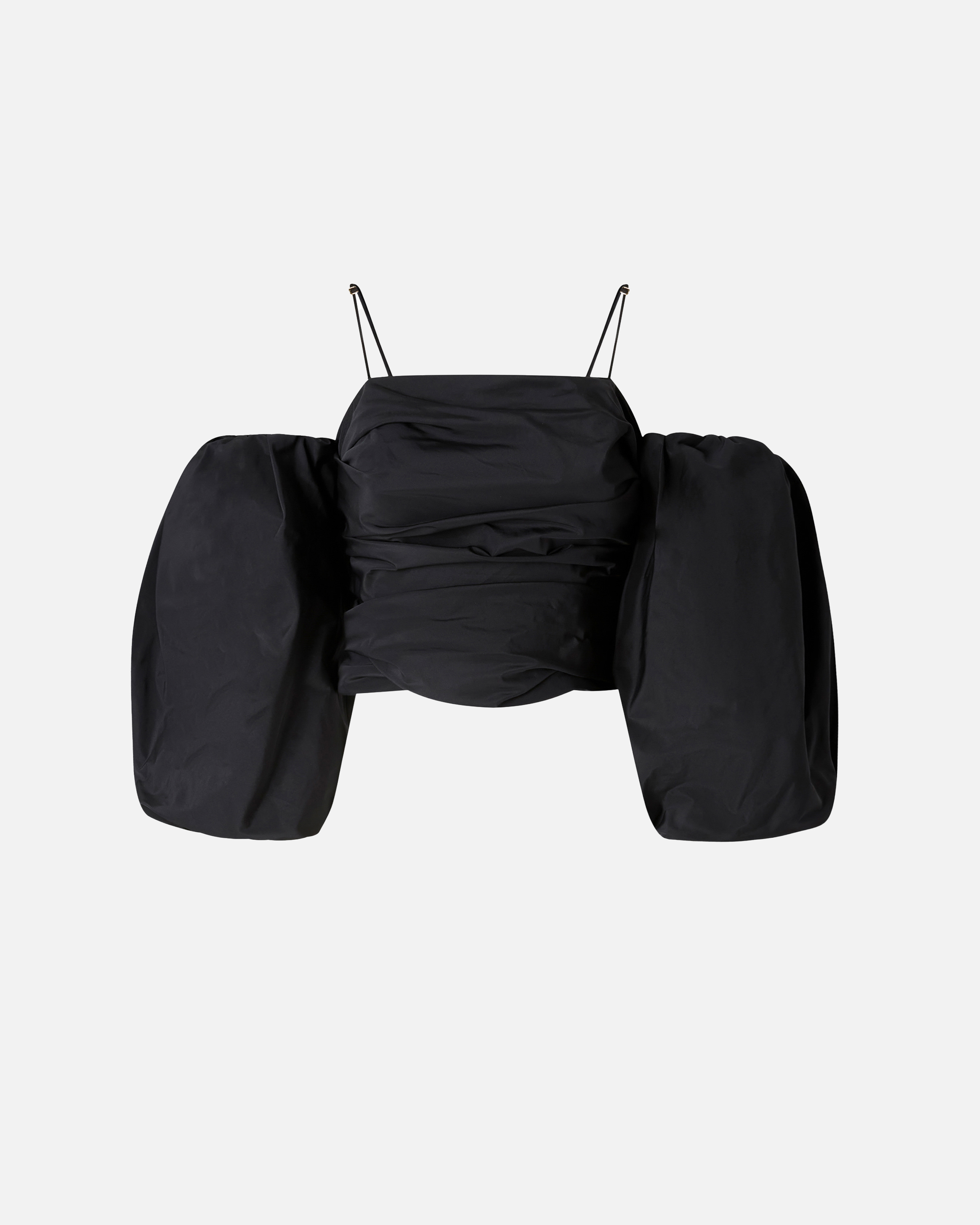 Short top with balloon sleeves PINKO Black