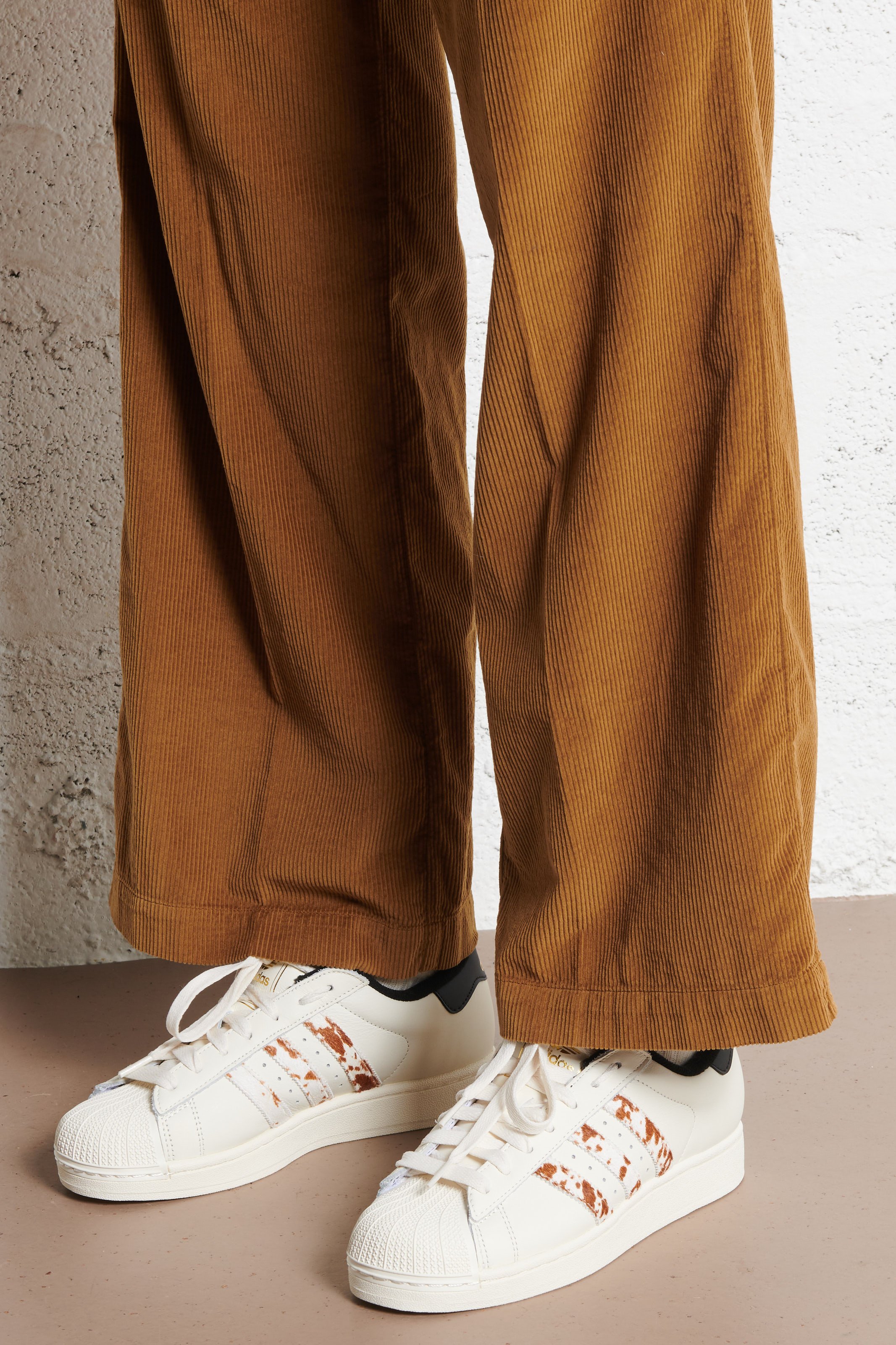 Baskets basses en cuir ADIDAS Blanc