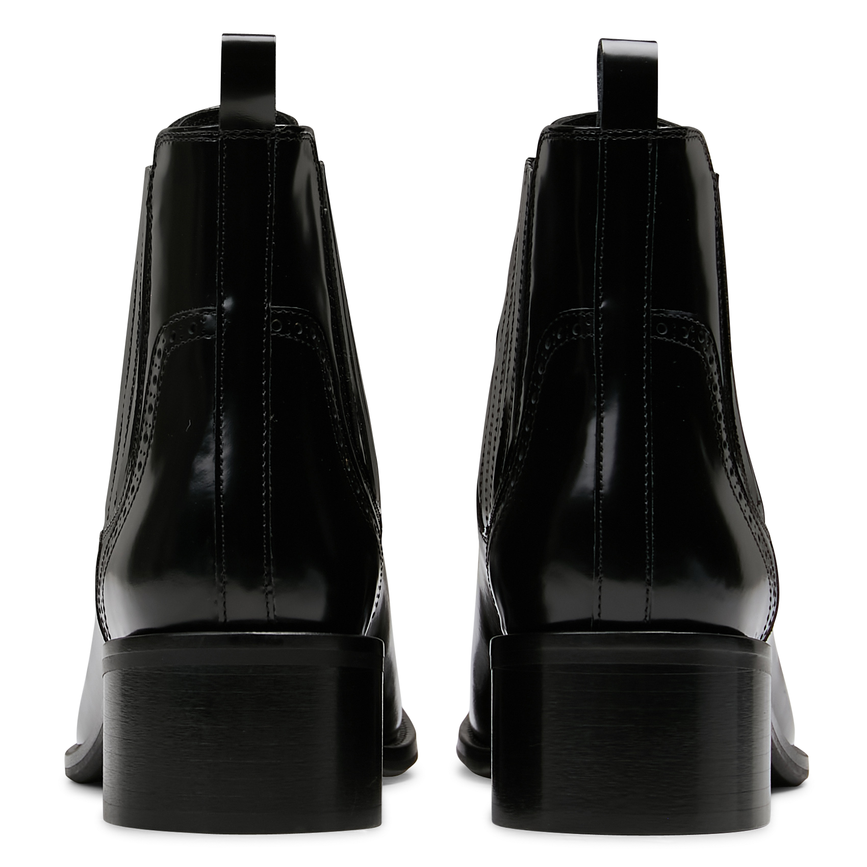 Bottines Chelsea en cuir vernis MAISON 123 Noir