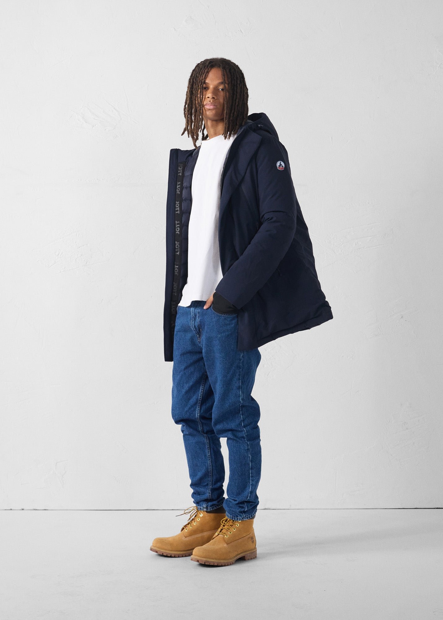 Icefloe hooded long jacket JOTT Blue