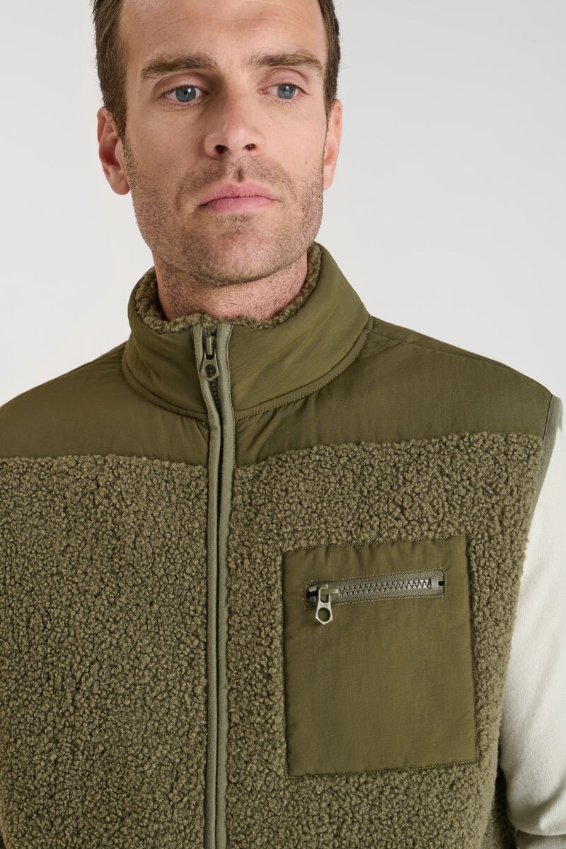 Sleeveless jacket LE TEMPS DES CERISES Khaki