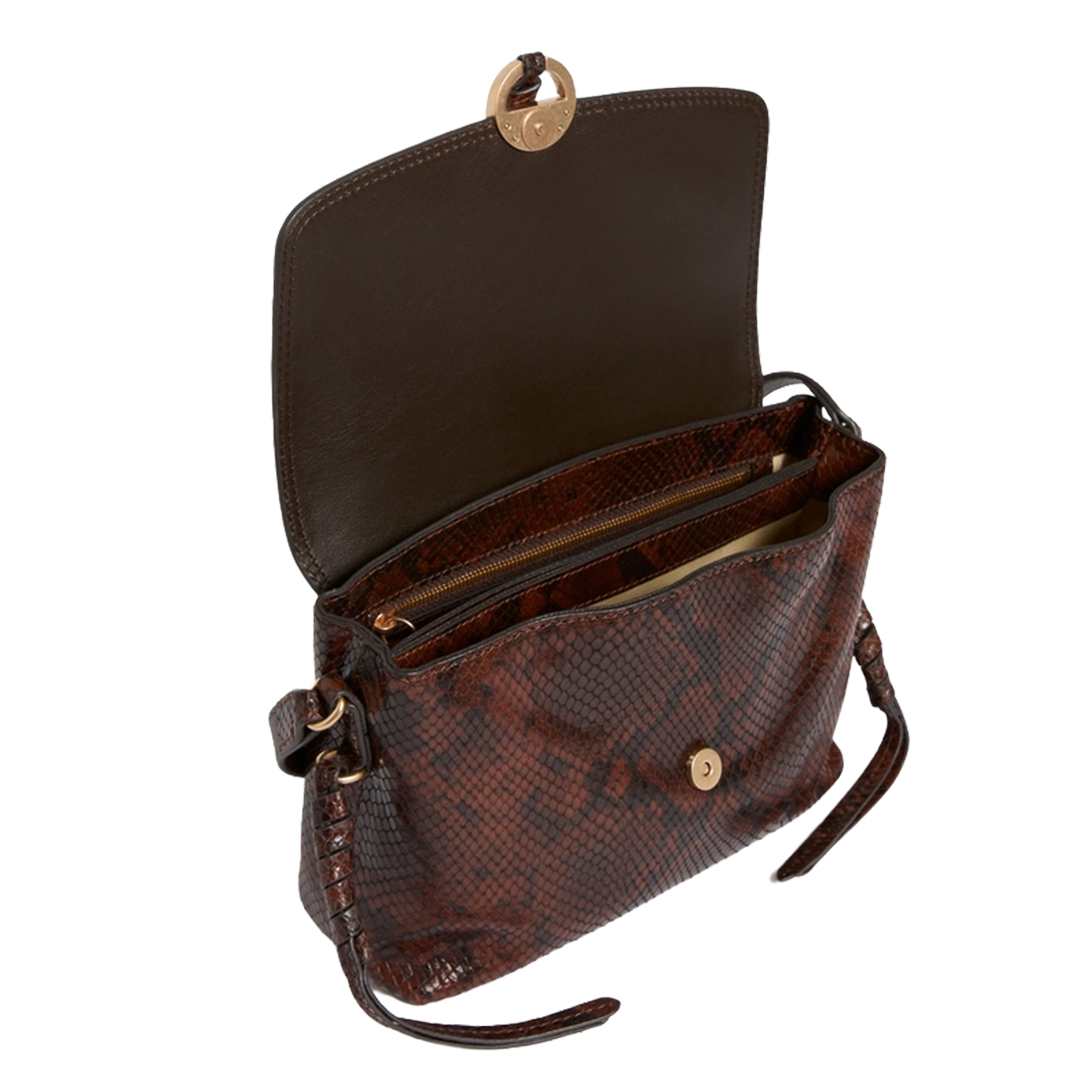 Dori leather shoulder bag VANESSA BRUNO Brown