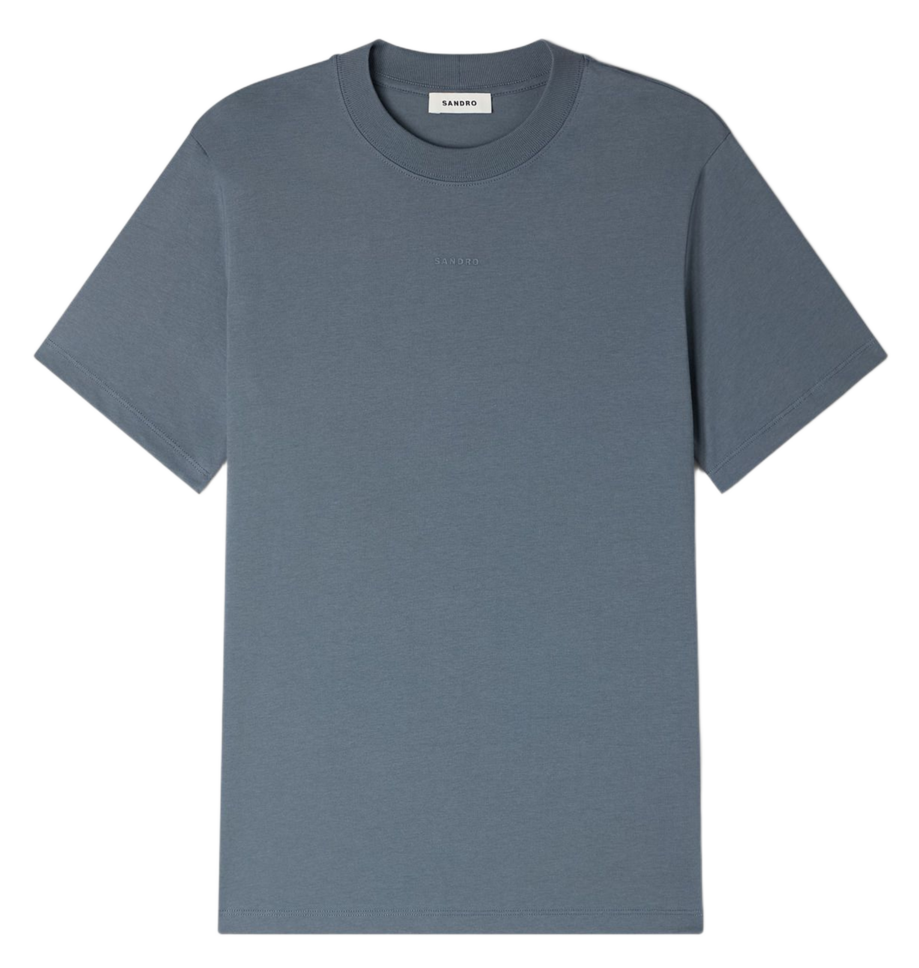 Tee-shirt col rond en coton SANDRO Gris