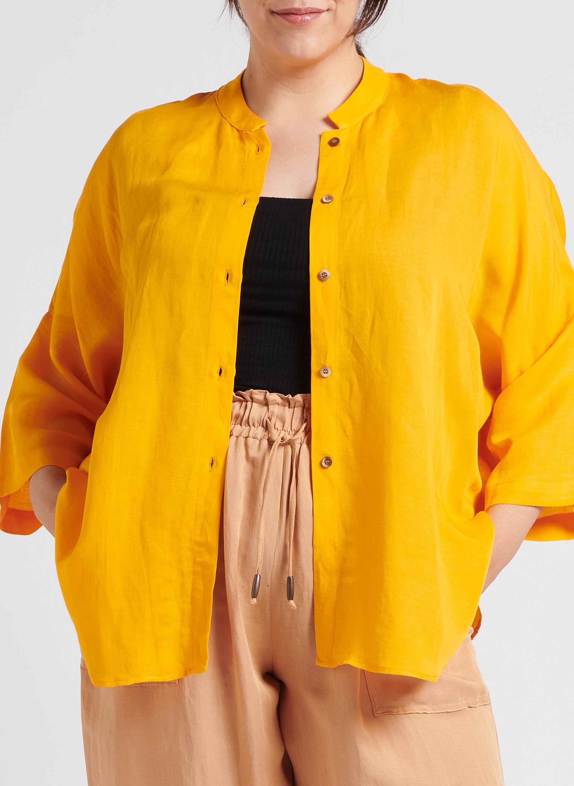 Top col rond  MAT FASHION Jaune