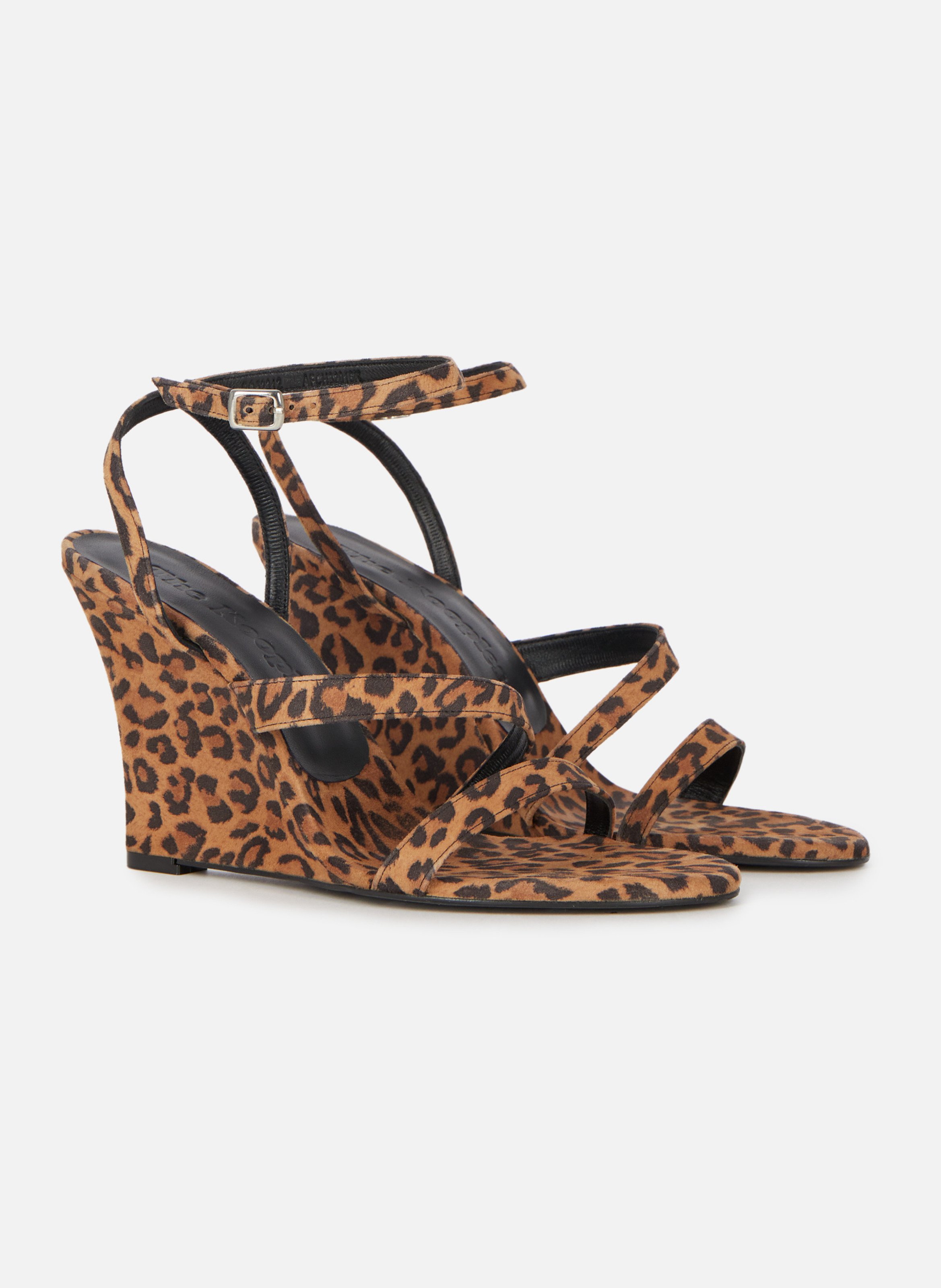 Wedge Heel Pony Hair Sandals THE KOOPLES Multicolored