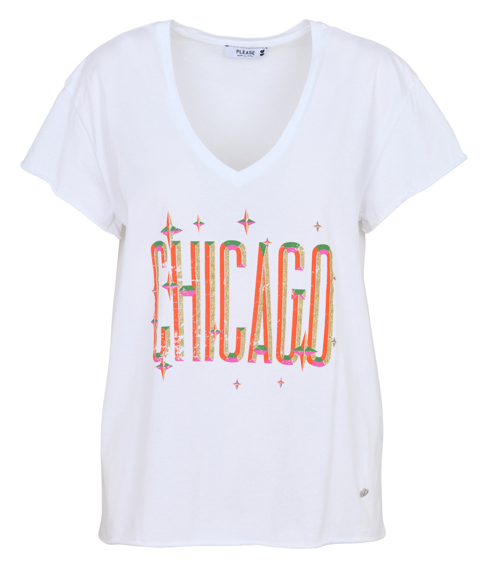 Baumwoll-Pullover mit Rundhalsausschnitt PLEASE