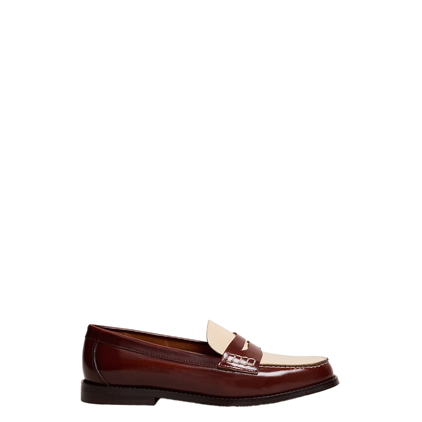 Two-tone leather loafers JONAK Brown