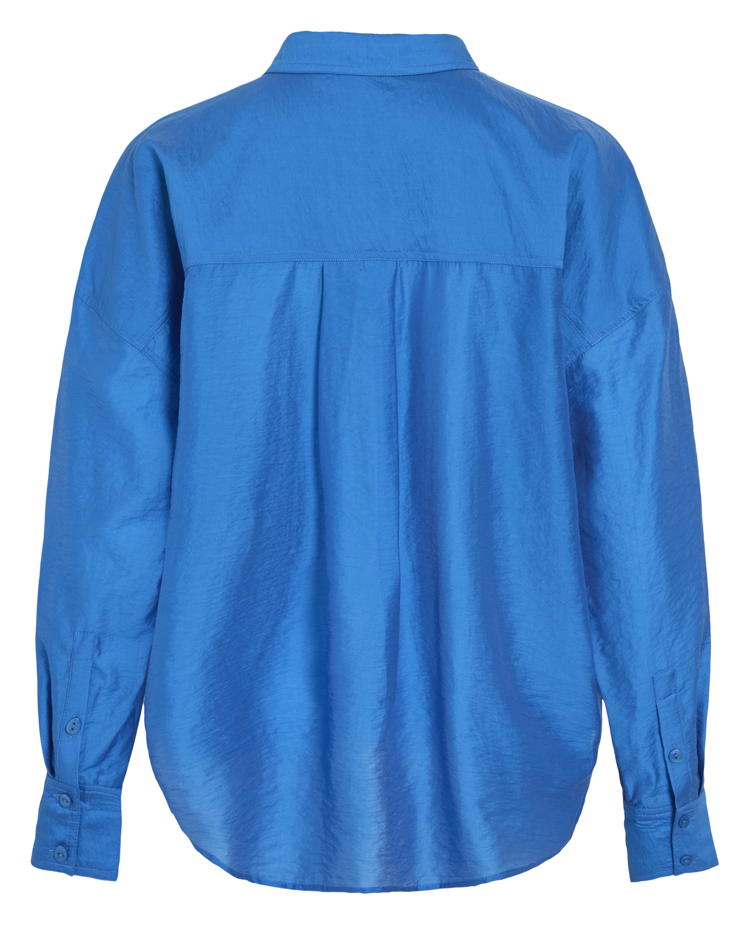 Chemise oversize col classique satinée ROUGE EDIT Bleu