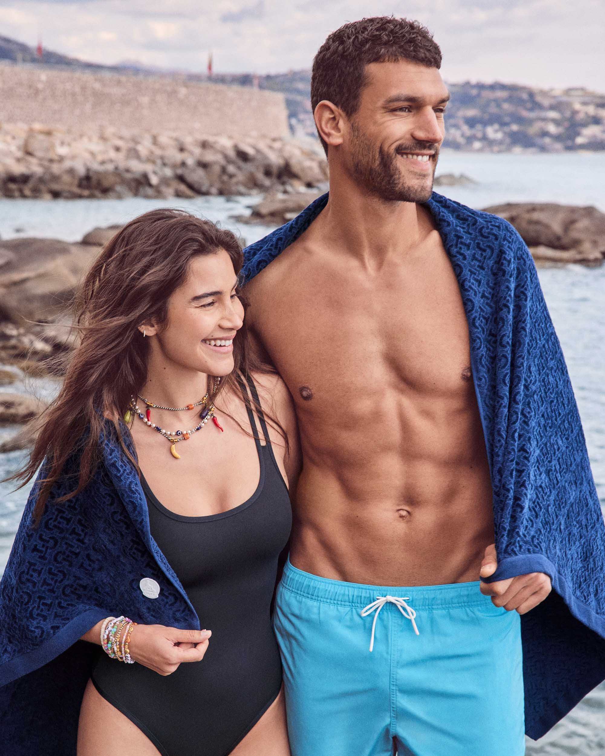 Noam terry cloth beach towel JOTT Blue