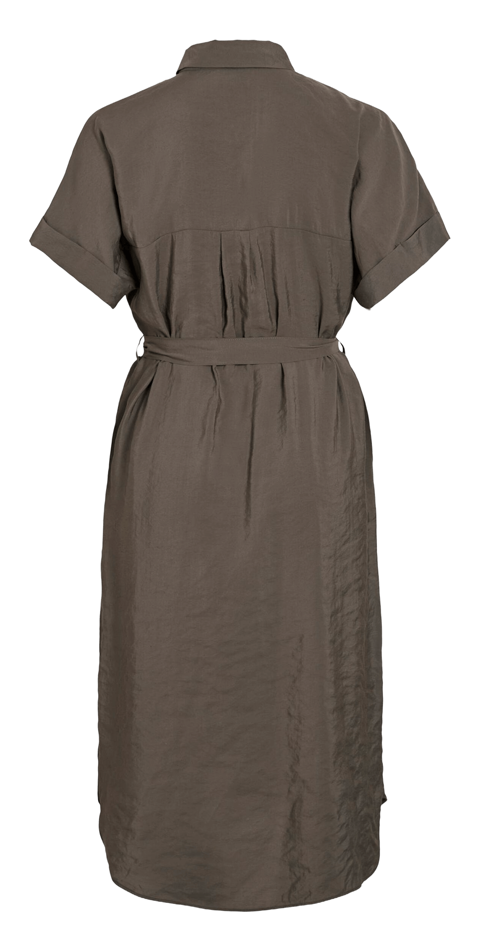 Robe longue col classique VILA Marron