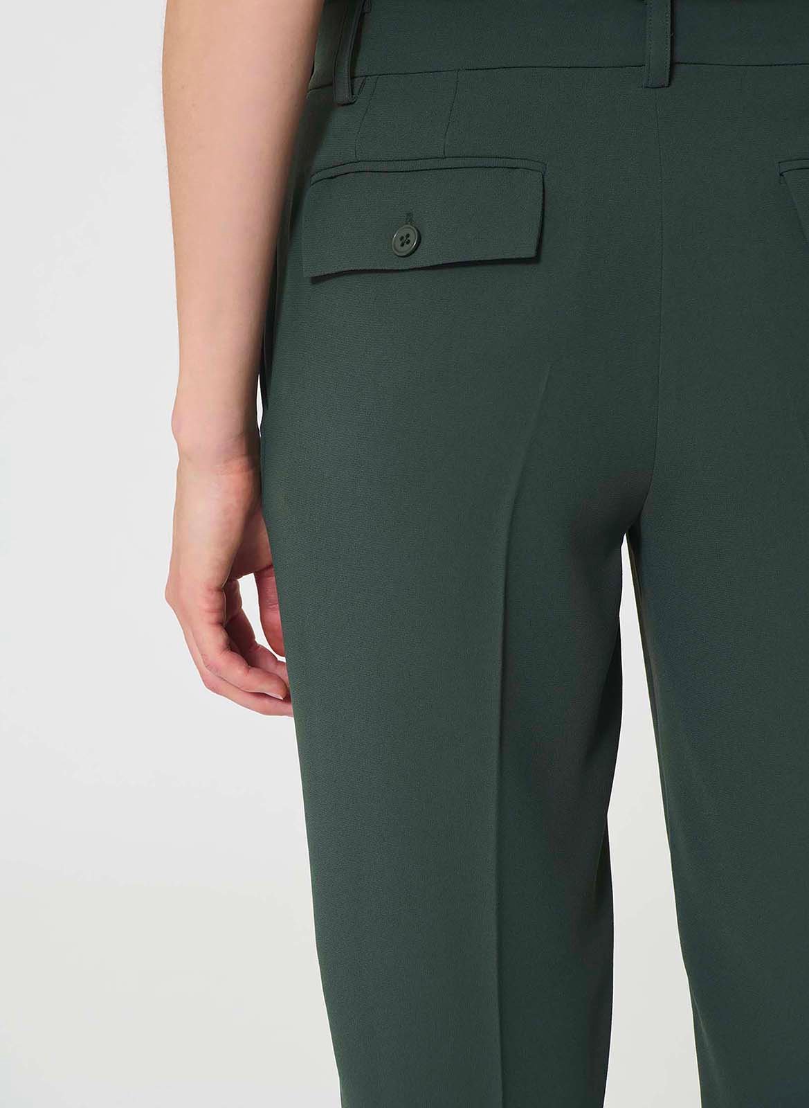 Pantalon carotte 7/8ème uni TARA JARMON Vert