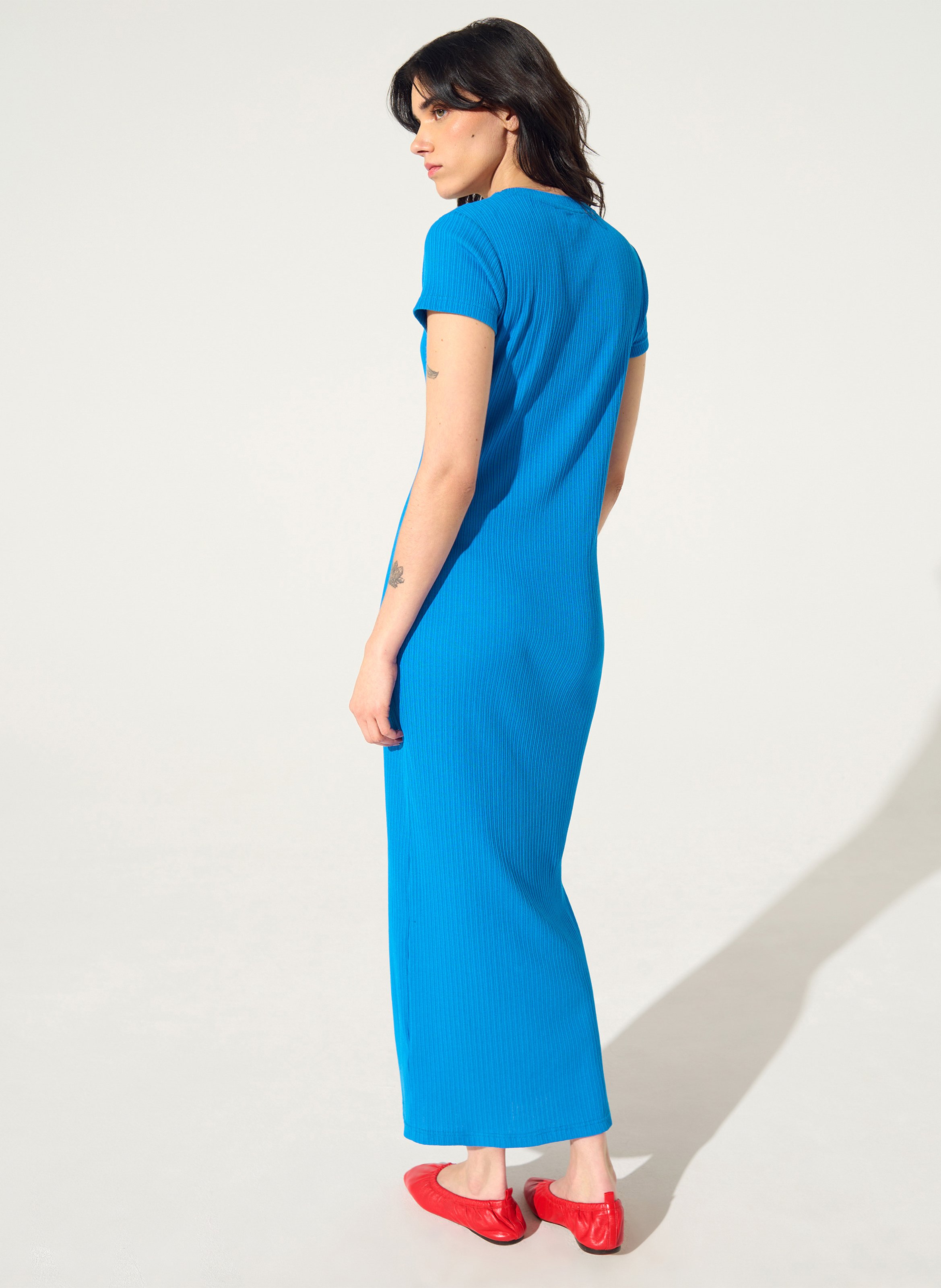 Robe longue col rond COTELAC ACOTE Bleu
