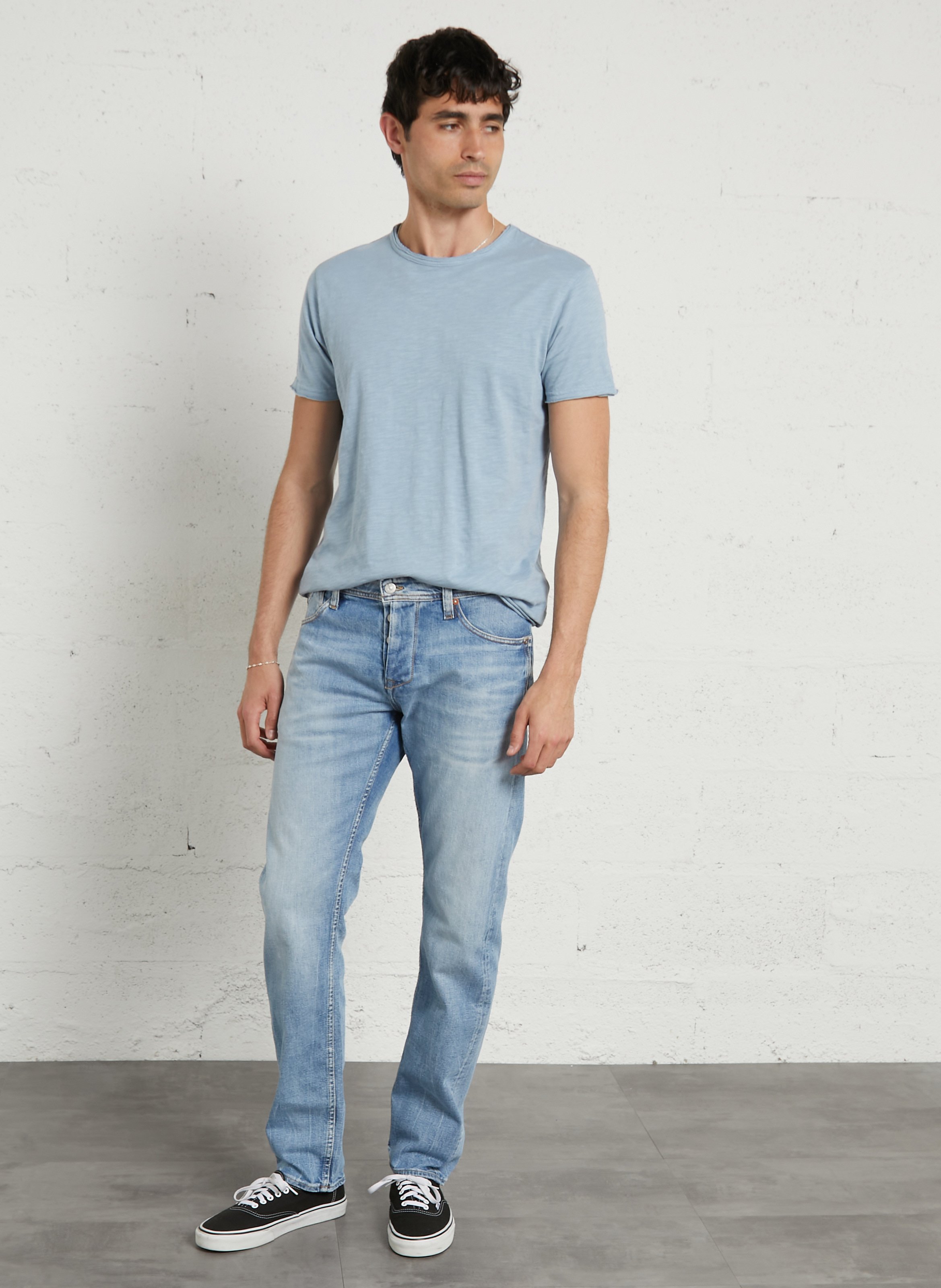 Tee-shirt manches courtes uni LE TEMPS DES CERISES Bleu