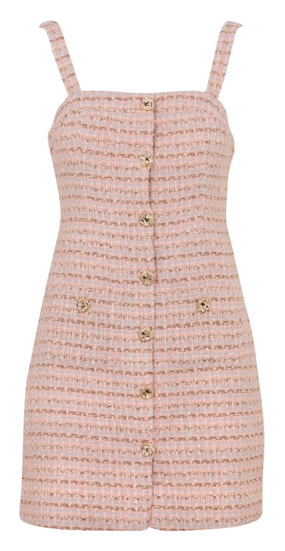 Jurk van tweed KOOKAI Oranje