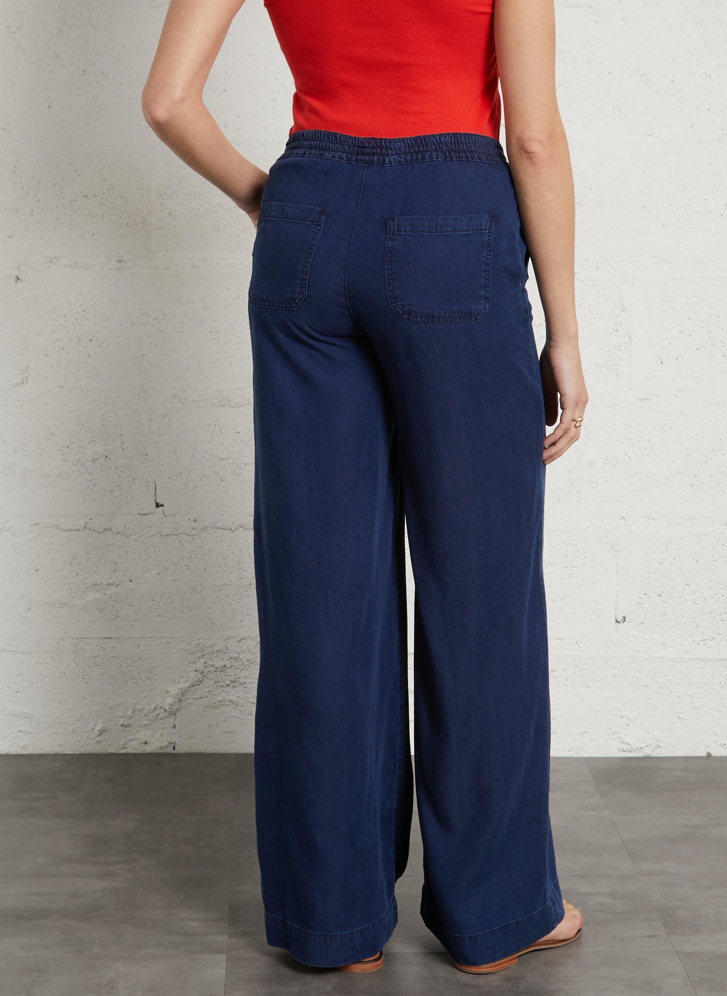 Pantalon large  MAISON 123 Bleu
