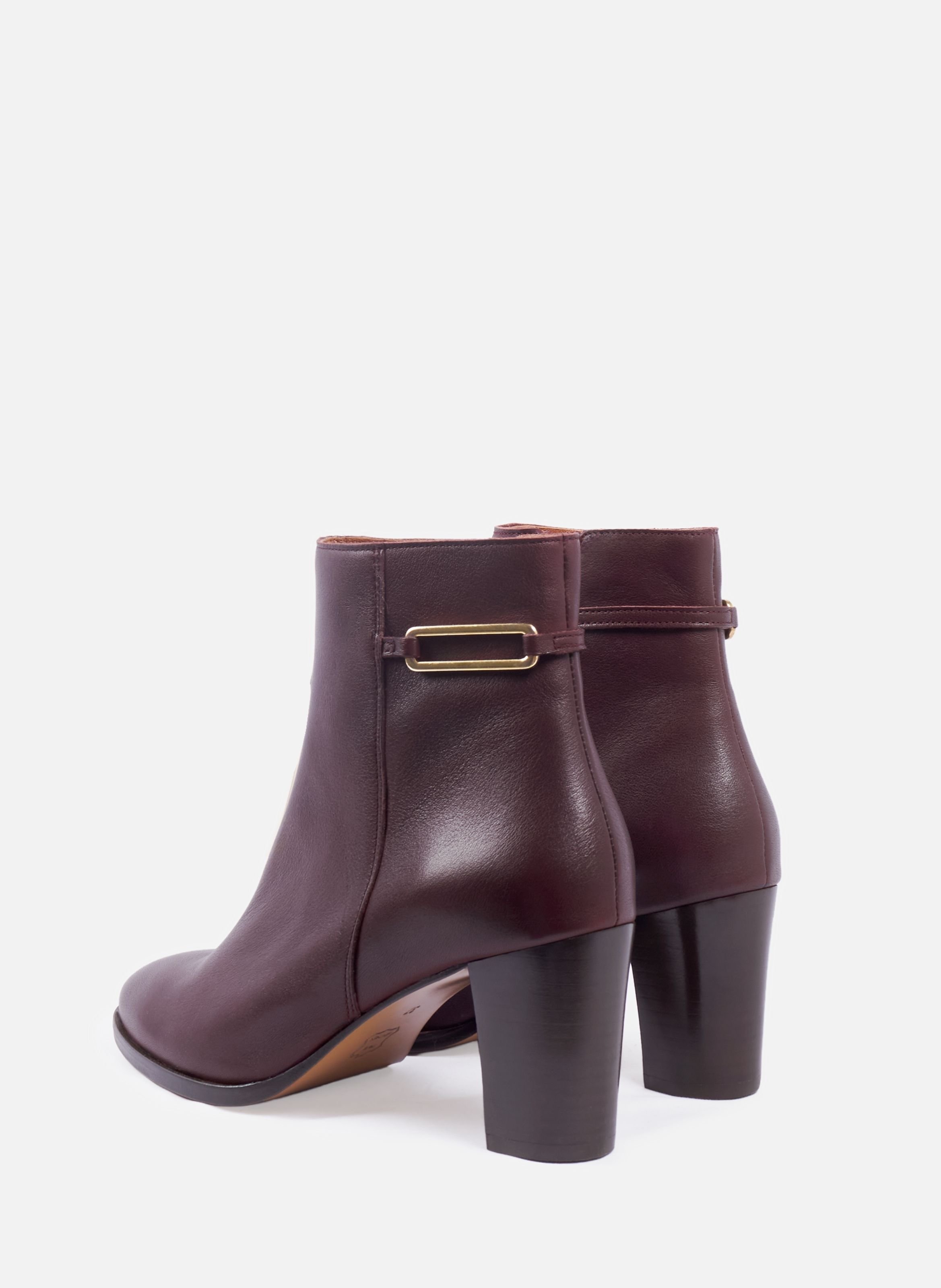 Bottines bijoux talon zélie cuir JULES & JENN Red