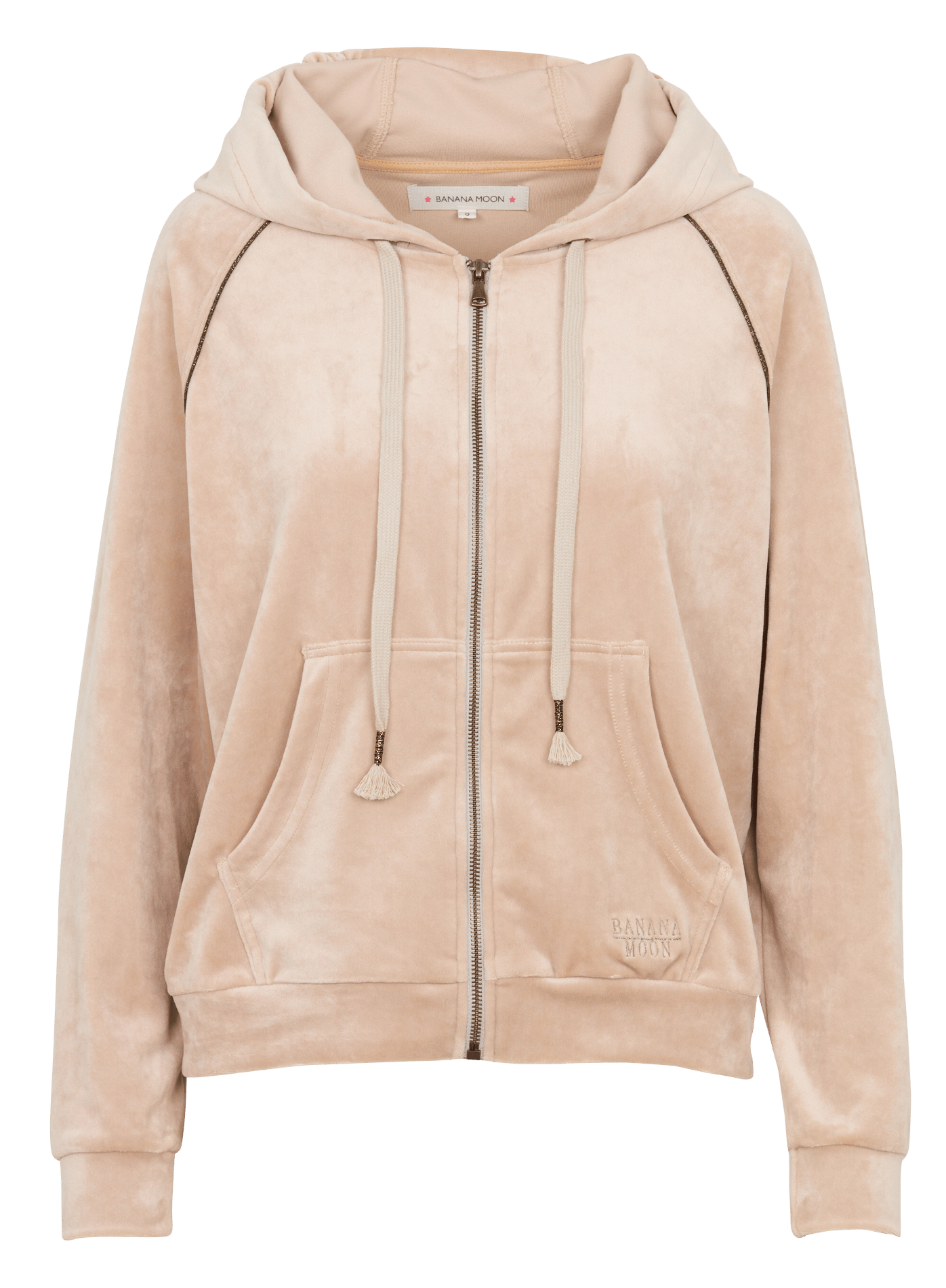 Fluwelen vest met ronde hals BANANA MOON