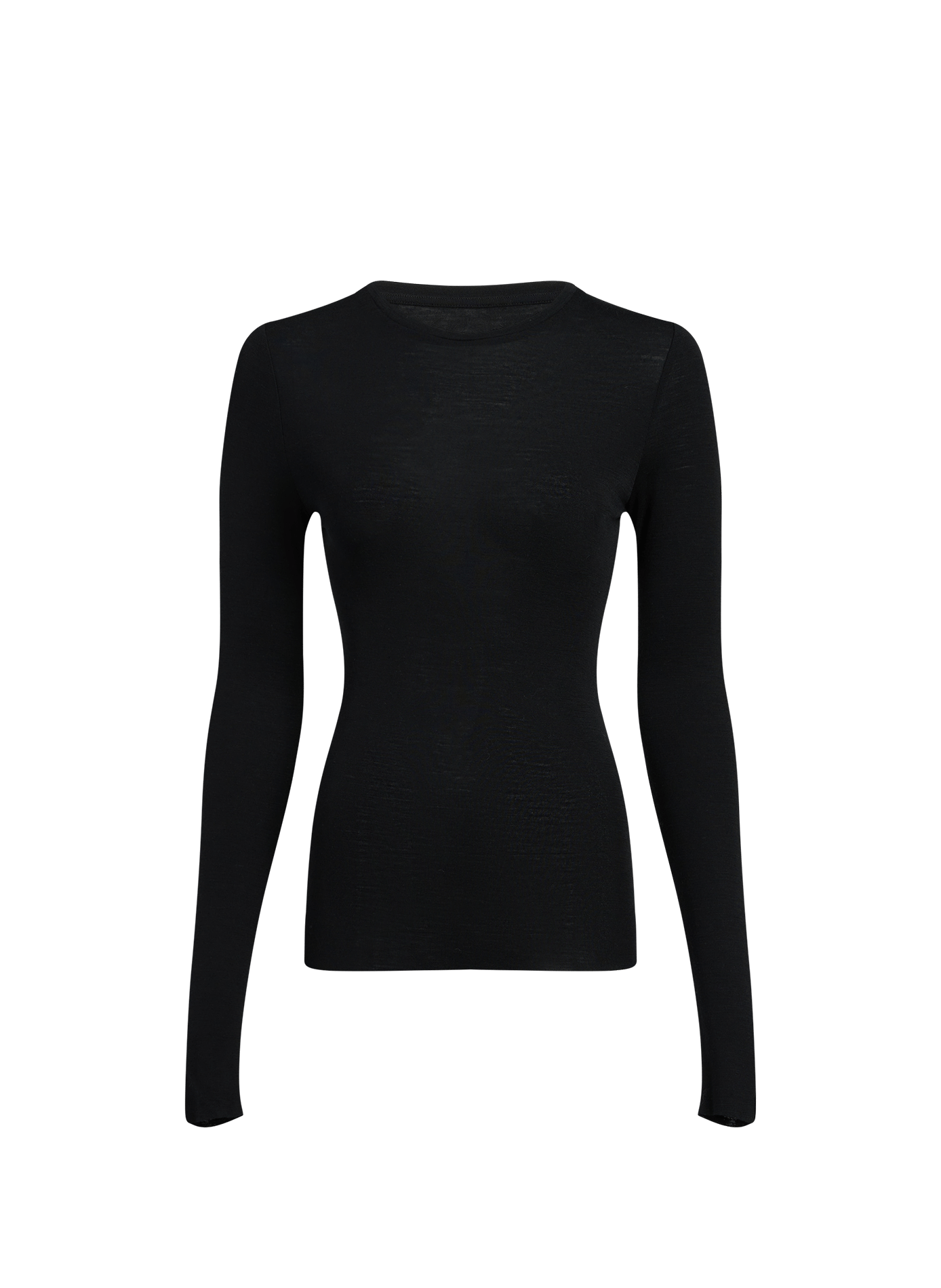 Solid round-neck wool sweater bora SAISON 1865