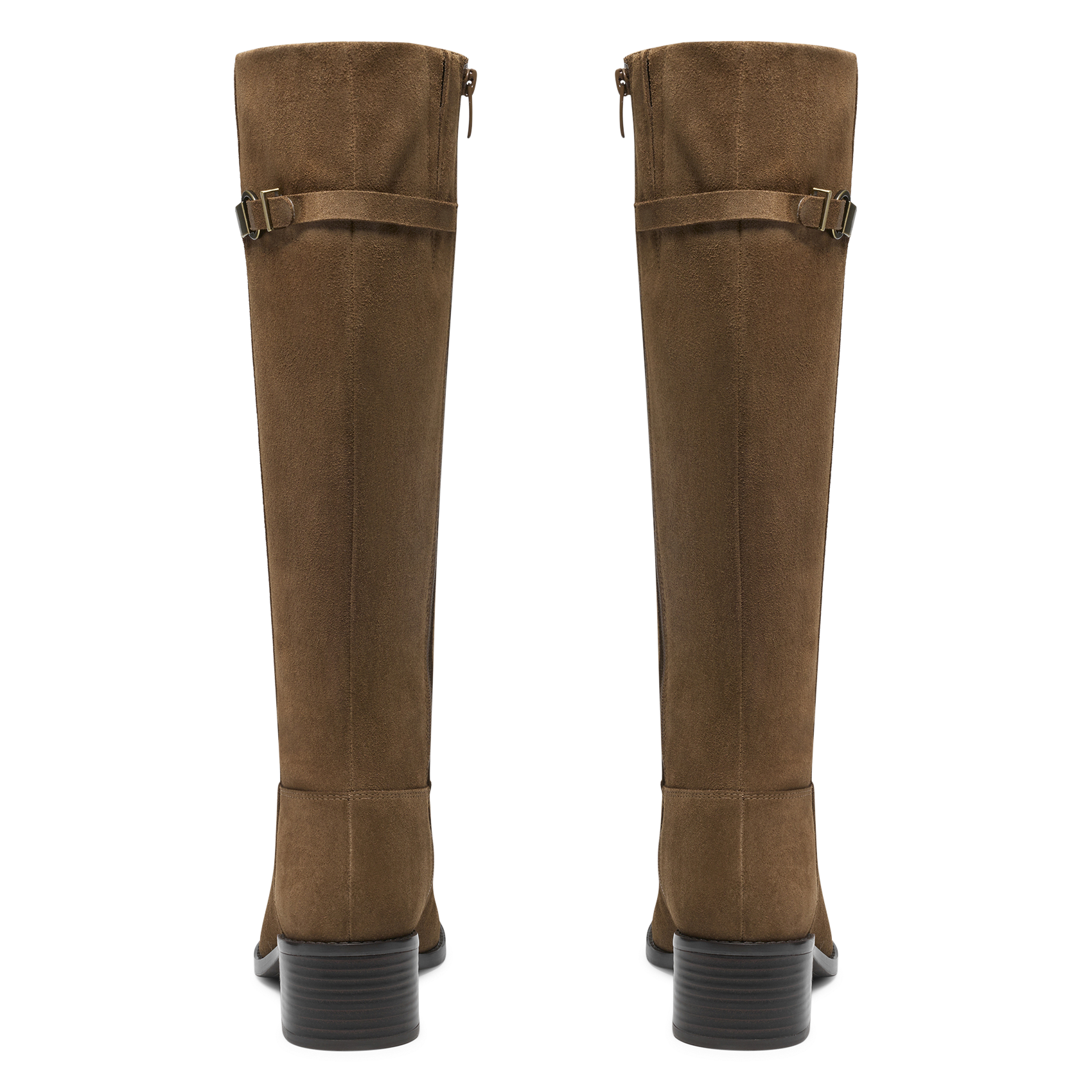 Bottes à bout carré en cuir CLARKS Marron