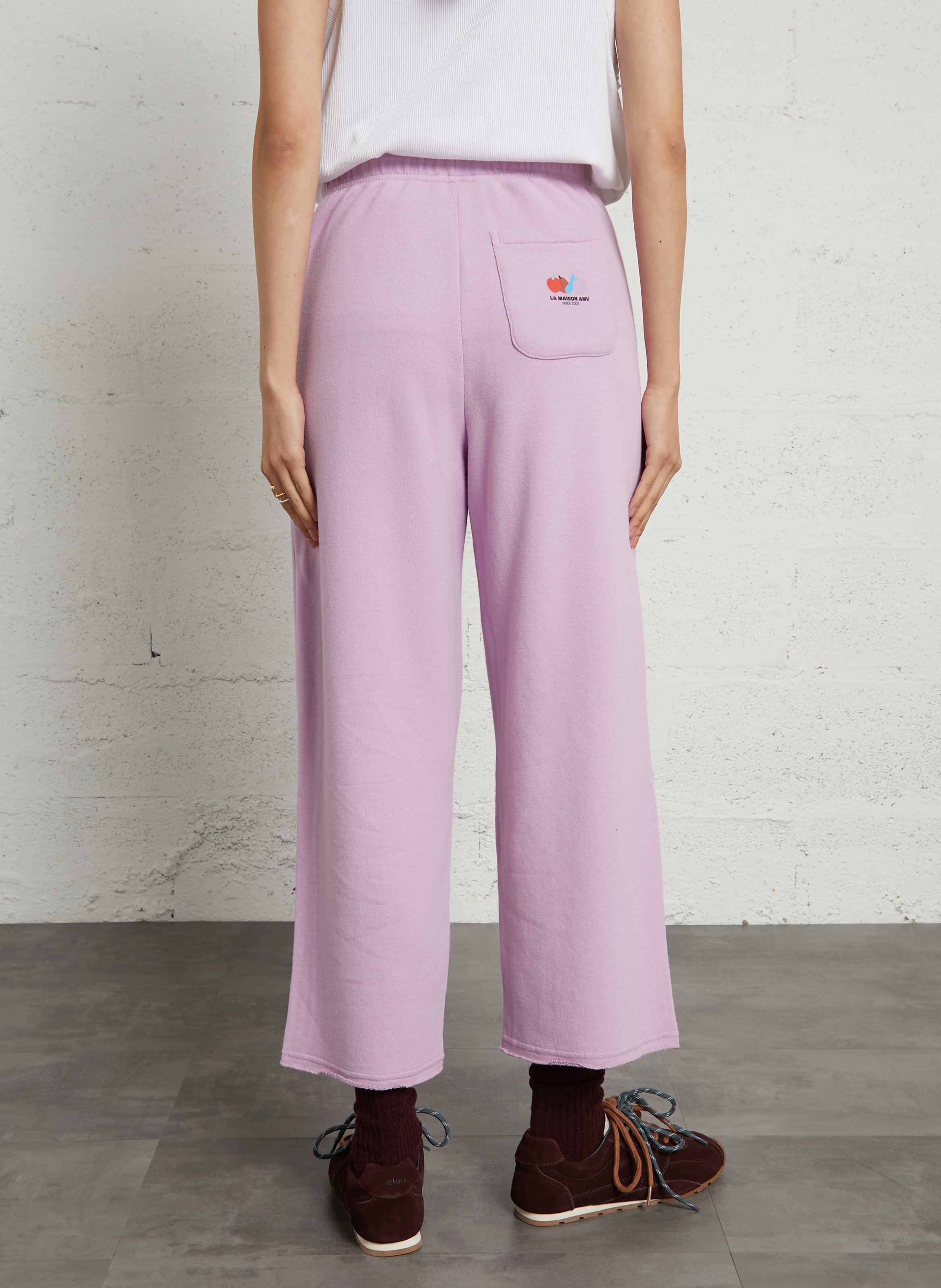 Gerade geschnittene Jogginghose aus Baumwoll-Mix AMERICAN VINTAGE Rosa