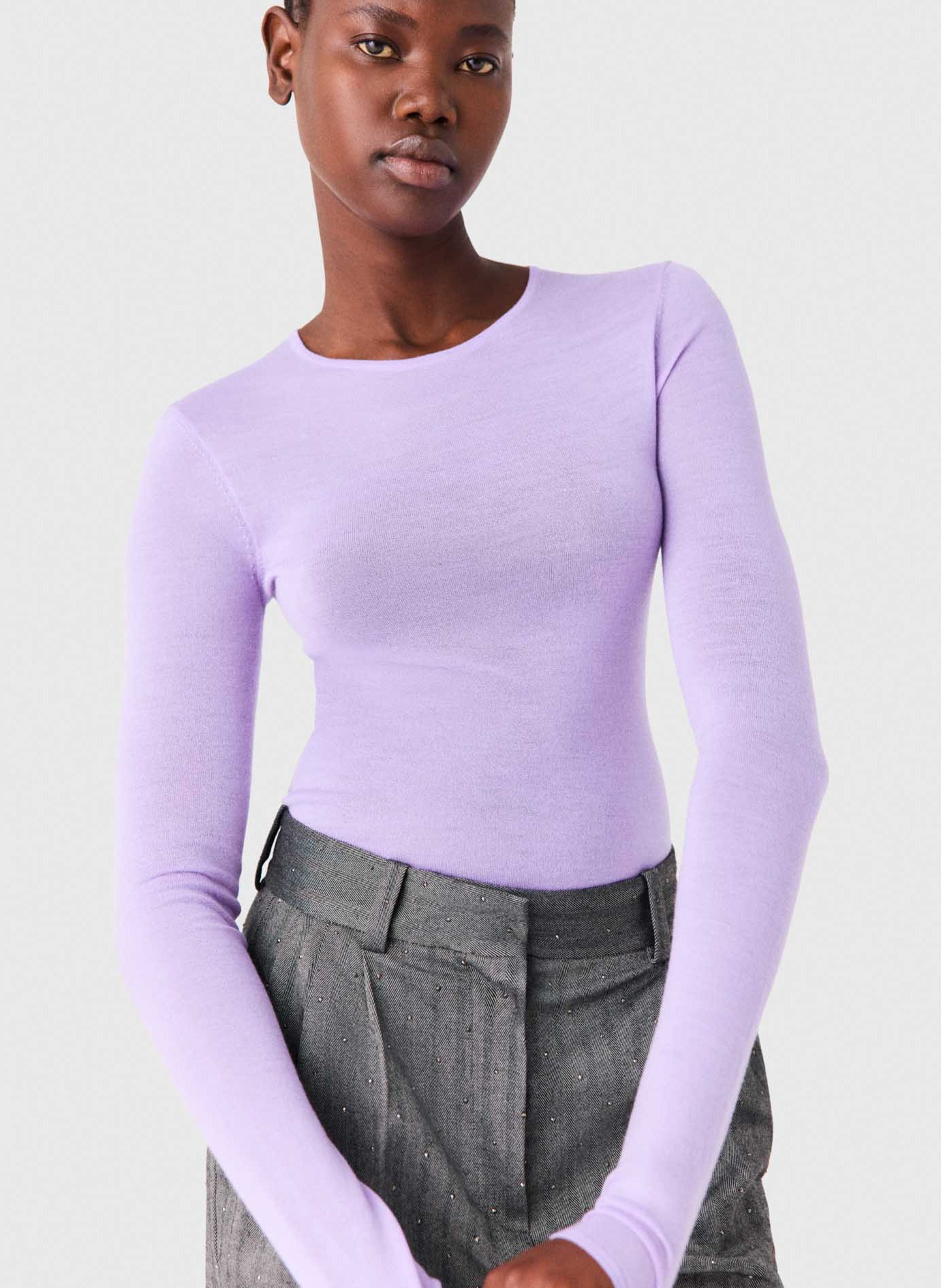 Pull en maille fine MAJE Violet