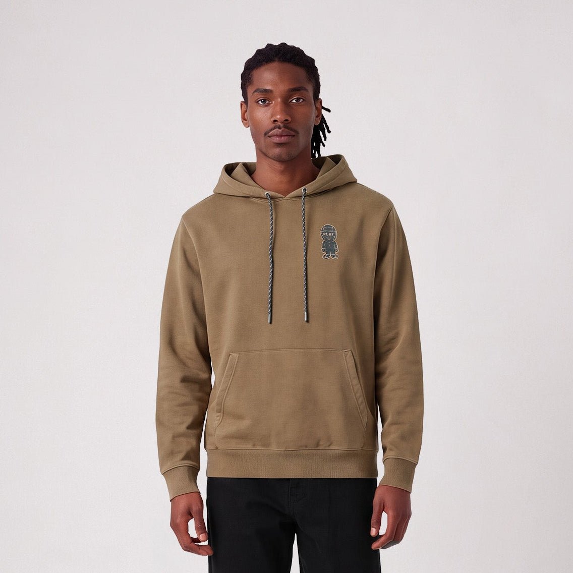 Washed hoodie SERGE BLANCO Brown