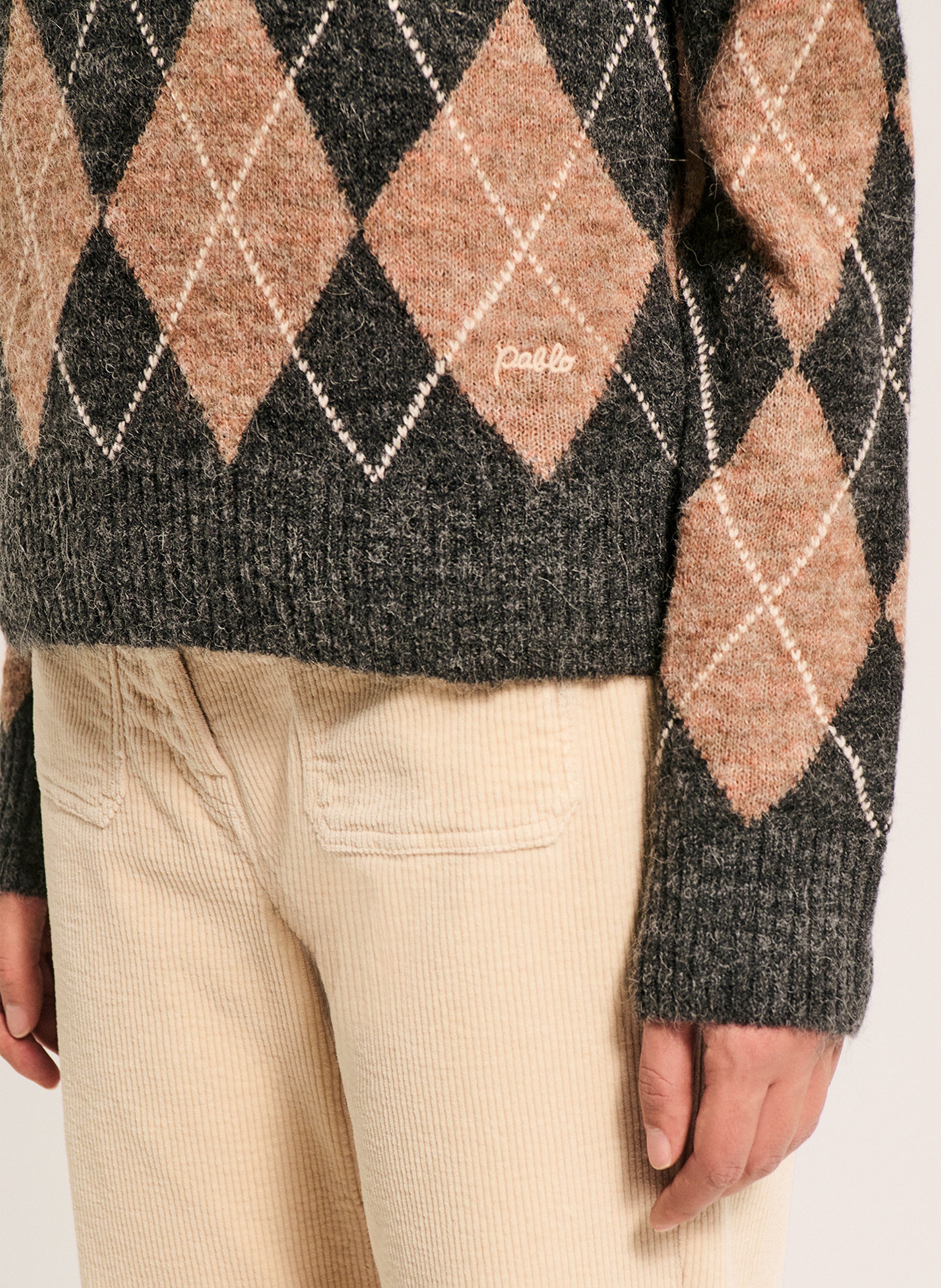 Pull droit col rond PABLO Marron