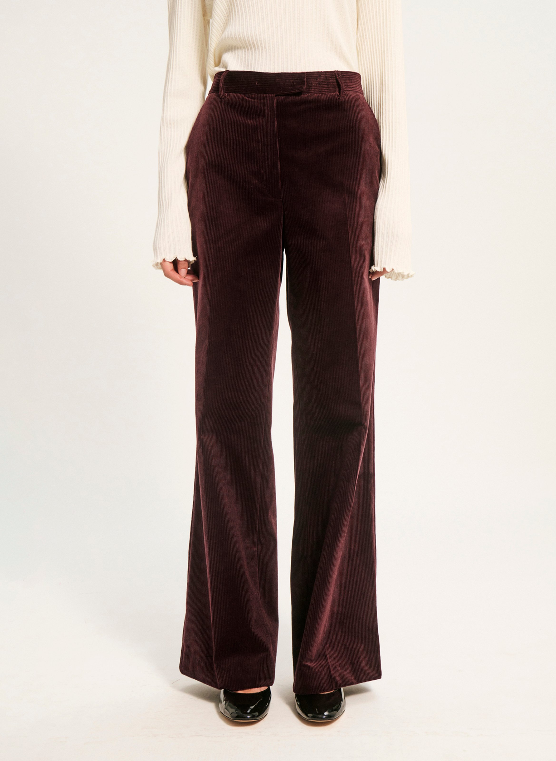 Pantalon droit en coton mélangé PABLO