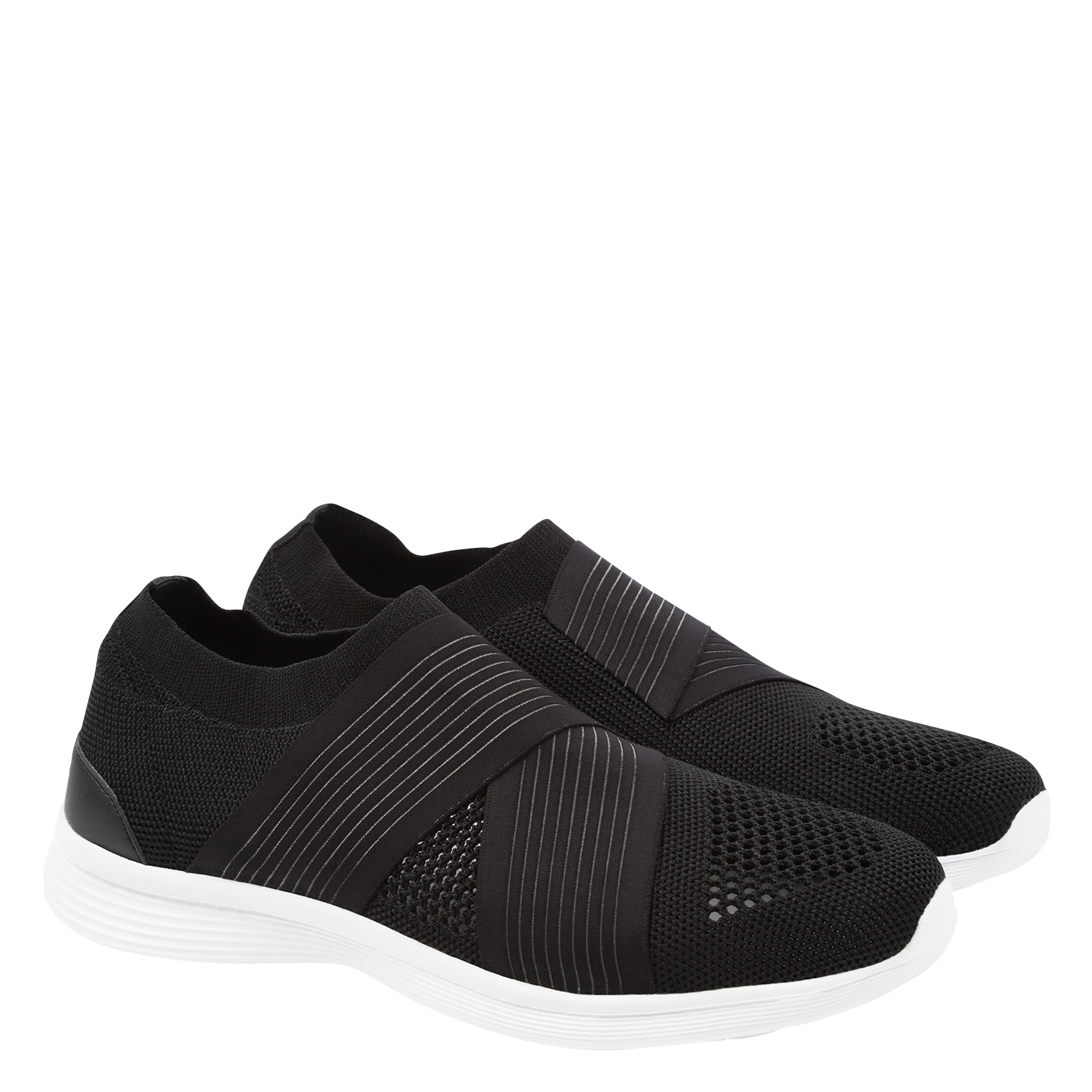 Low-top slip-on recycled knitted fabric trainers REPETTO Black
