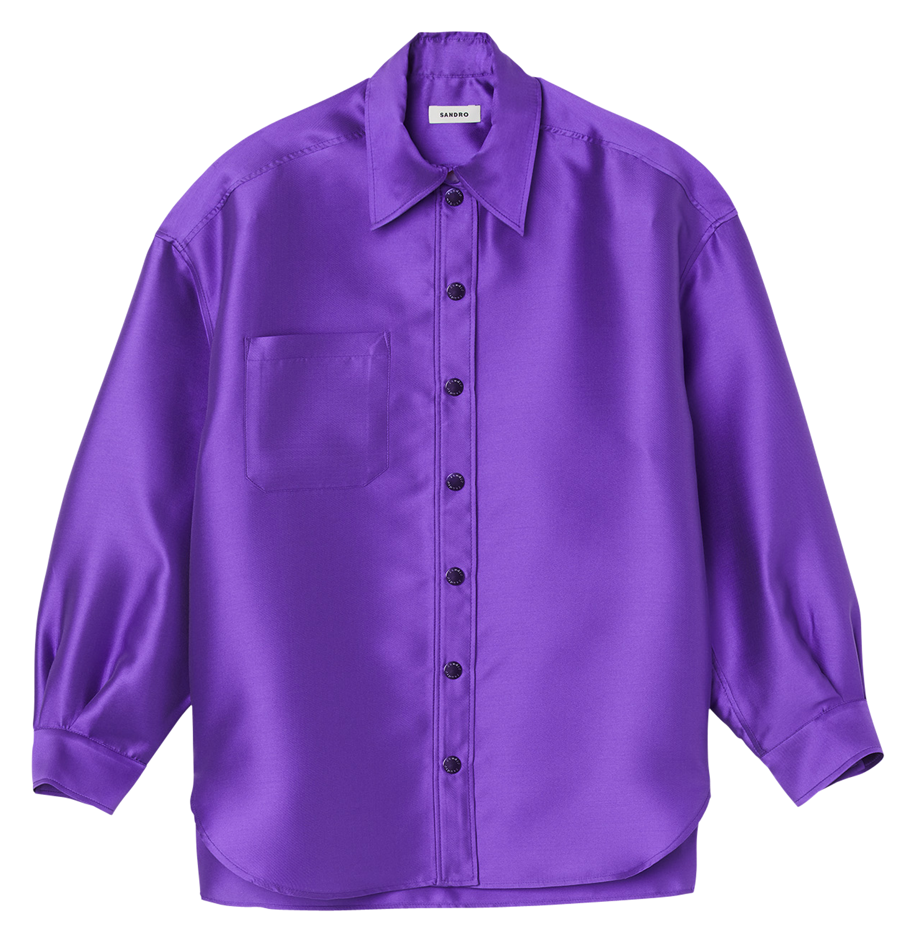 Satijnachtige blouse met klassieke kraag VioletSANDRO