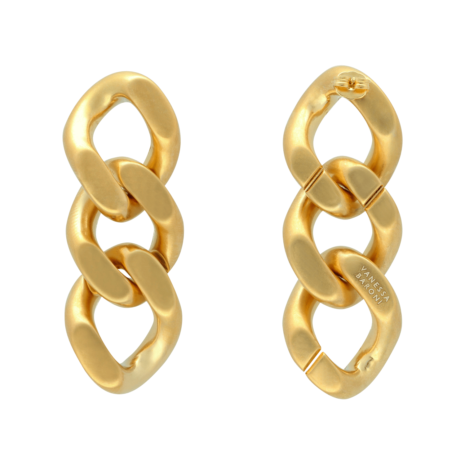 Oorstekers met schakels GoudkleurigVANESSA BARONI