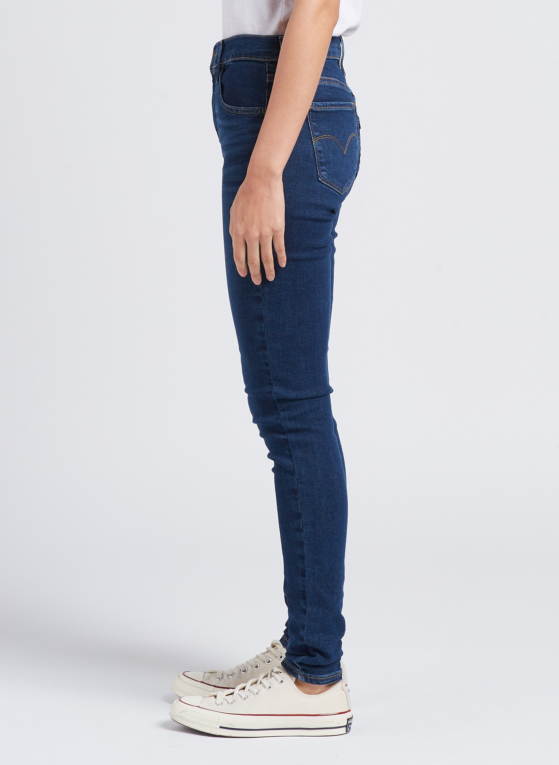 High-rise cotton-blend skinny jeans LEVI'S Faded jeans