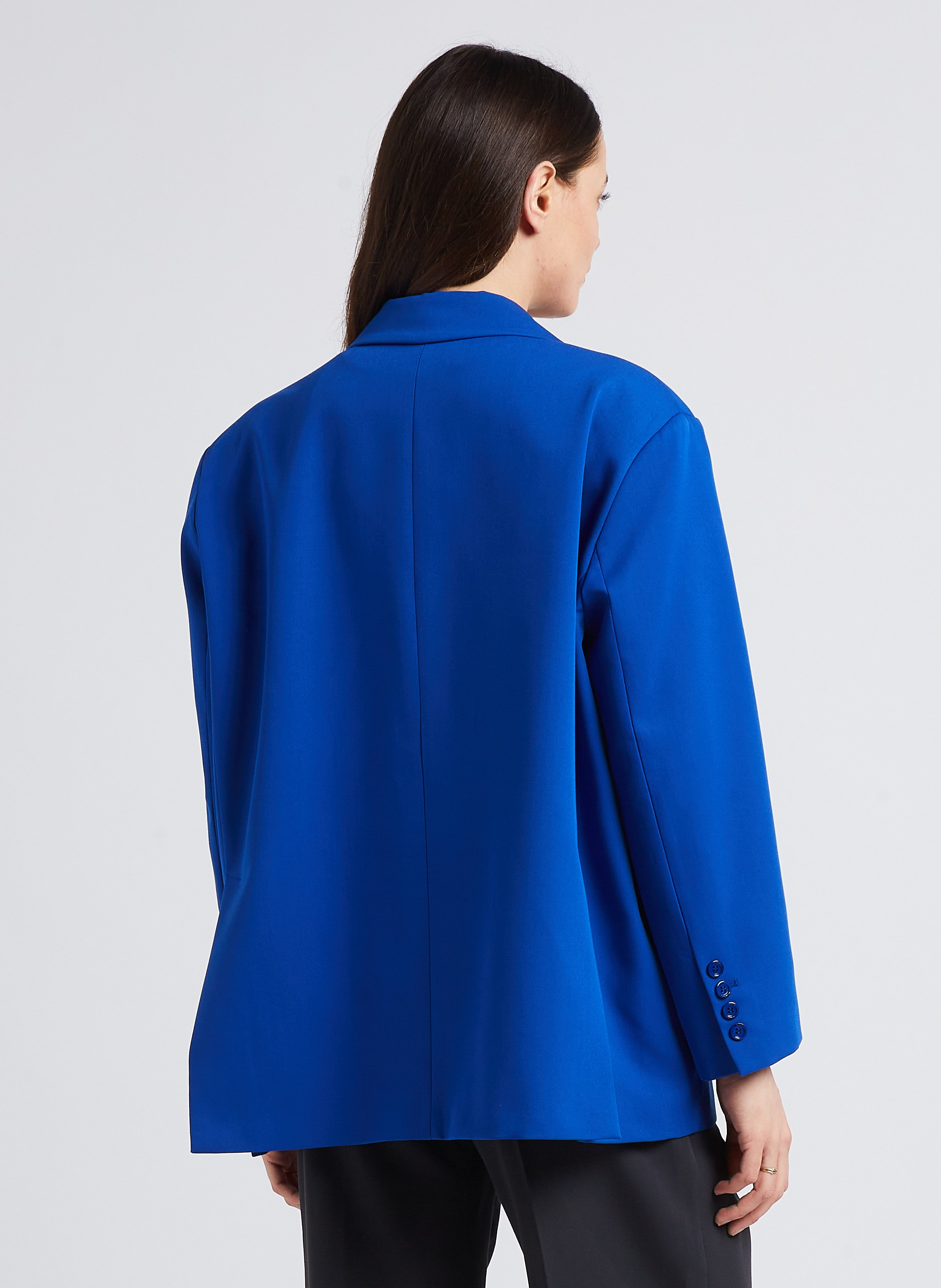 Oversized blazer with tailored collar and back slit IMPERIAL Blue