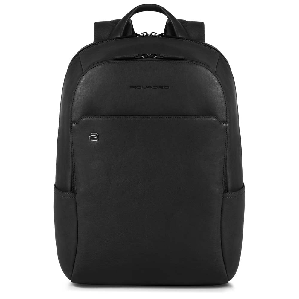 Leather backpack PIQUADRO Black
