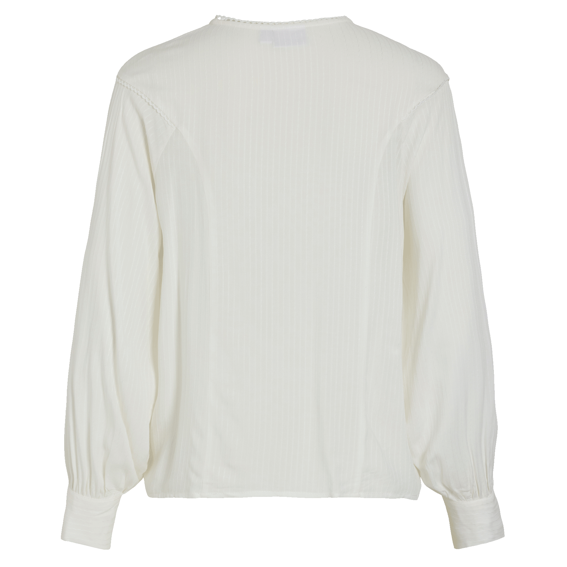 Weites Hemd mit Rundhalsausschnitt und Streifen VILA Beige