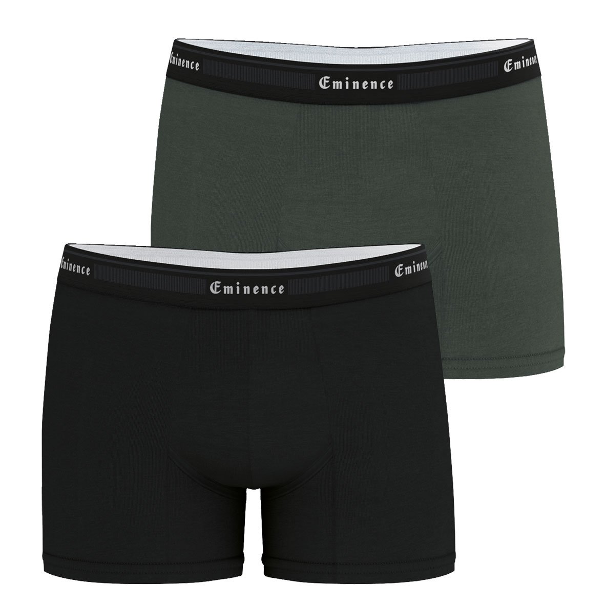 Set of 2 men's organic cotton tailor boxers by Eminence. Multicolored