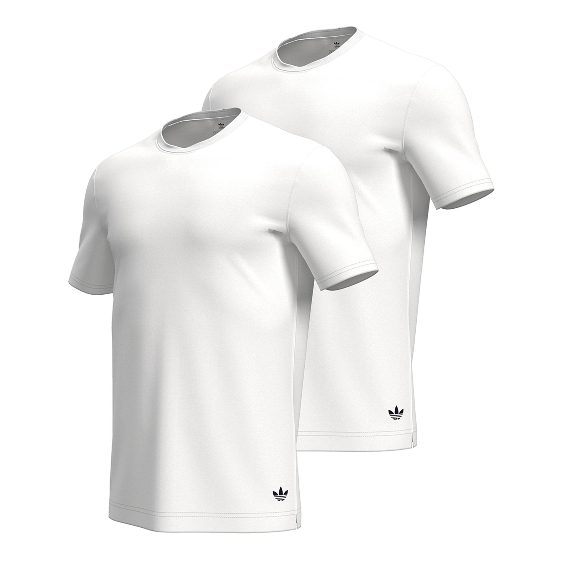 Set of 2 round neck men's comfort core cotton adidas original t-shirts ADIDAS UNDERWEAR White