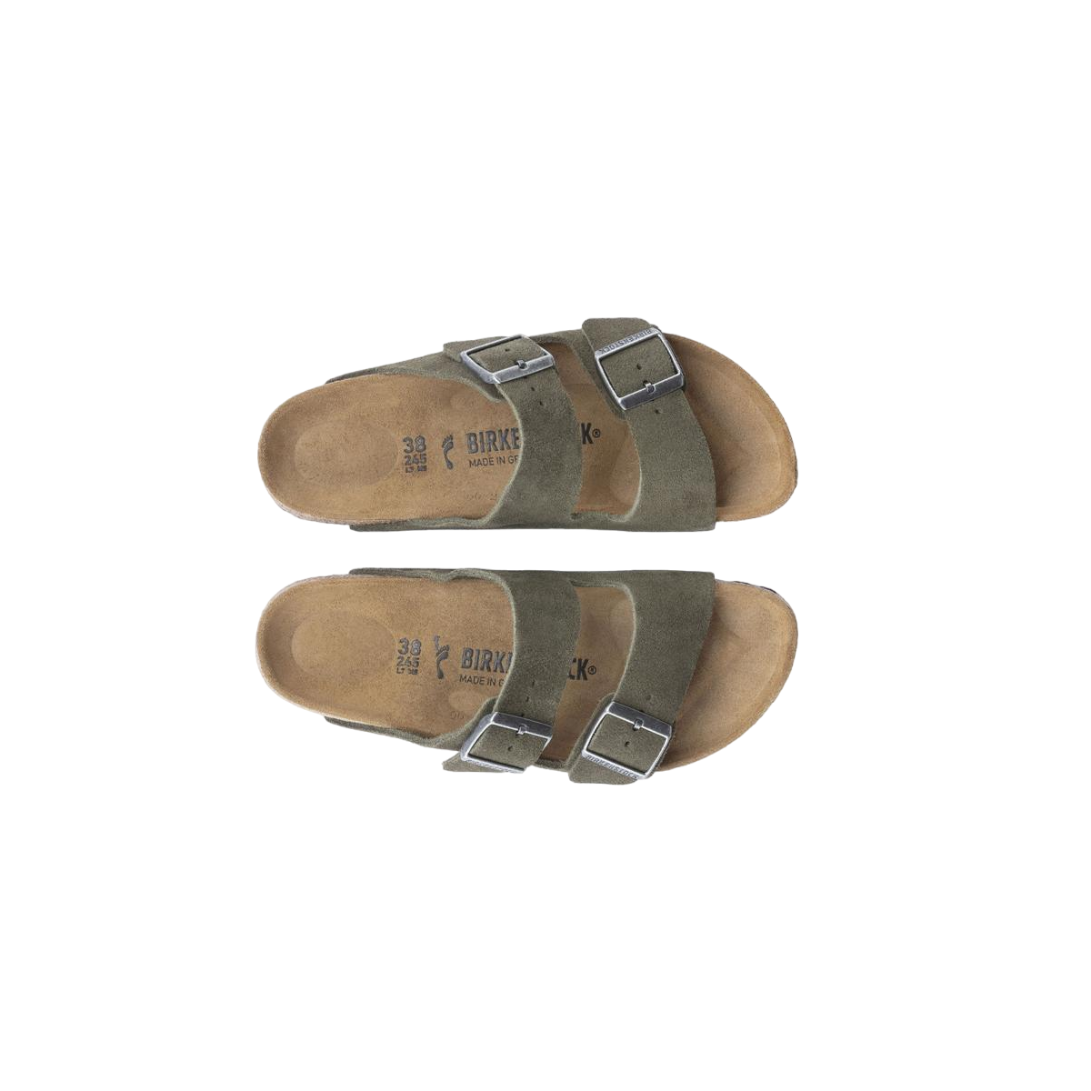 Faux leather sandals BIRKENSTOCK Khaki