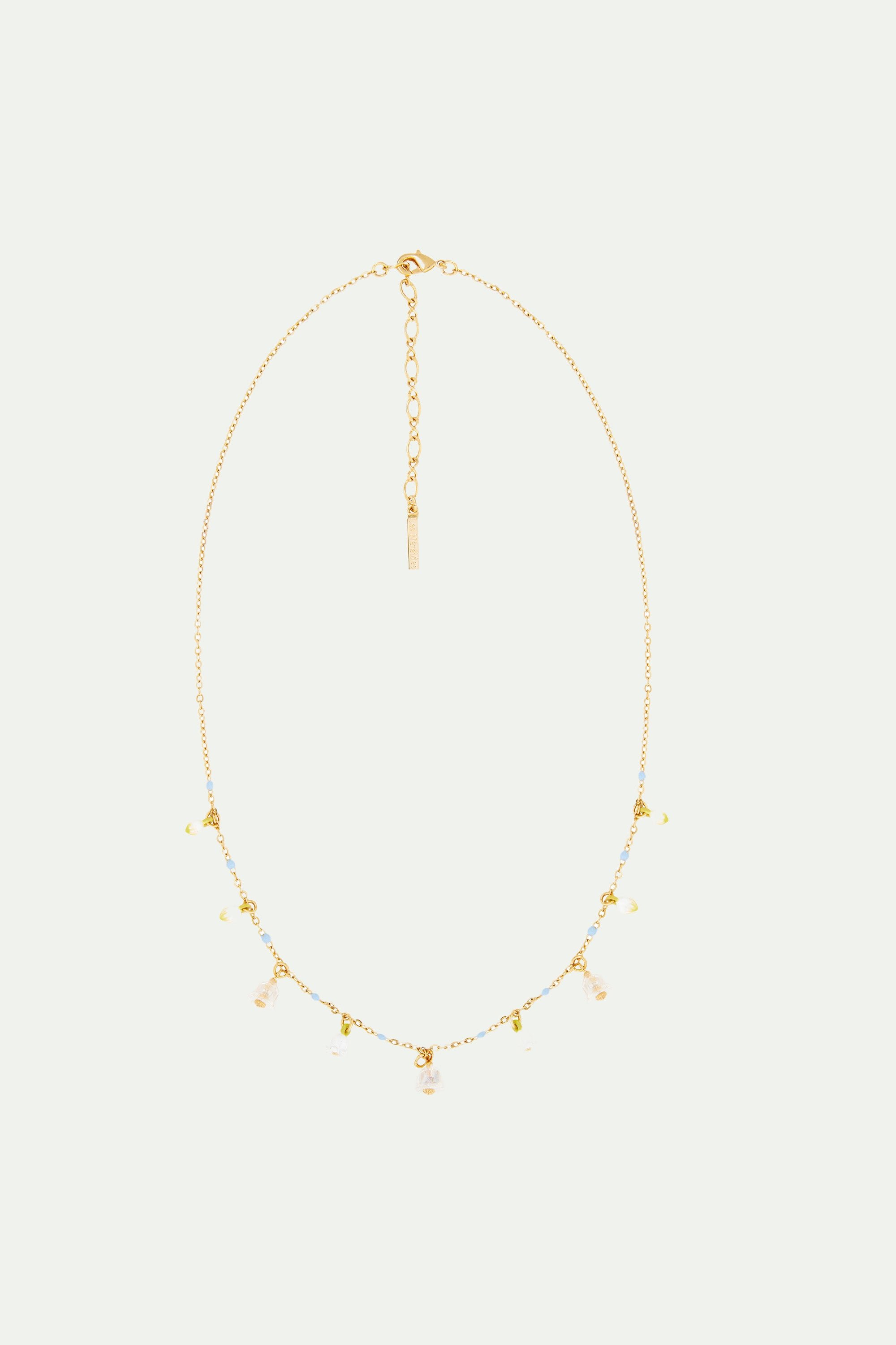 Lily-Of-The-Valley Bell Pendant Necklace LES NEREIDES White