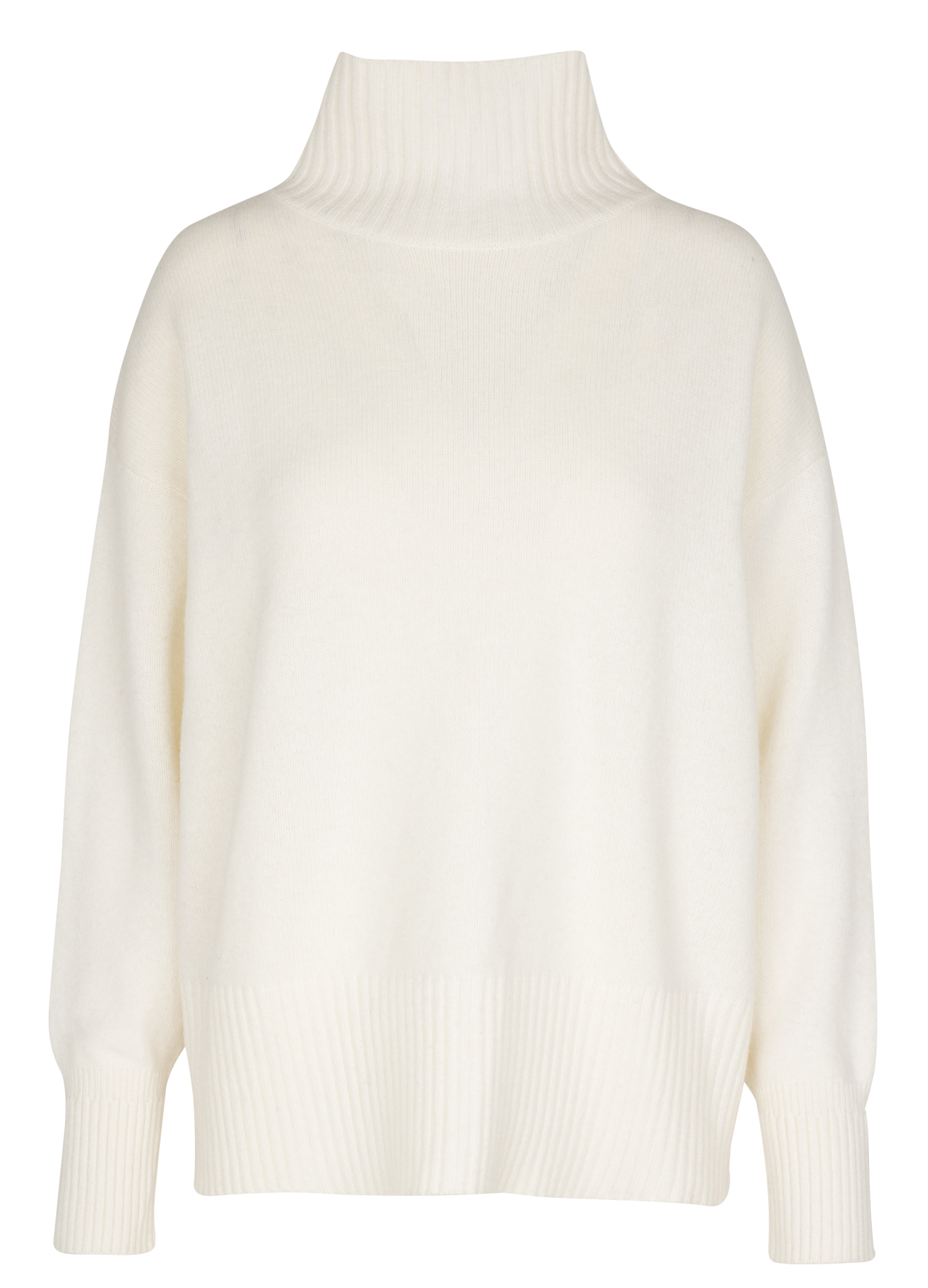 Pull ample col montant en laine SUNCOO Blanc