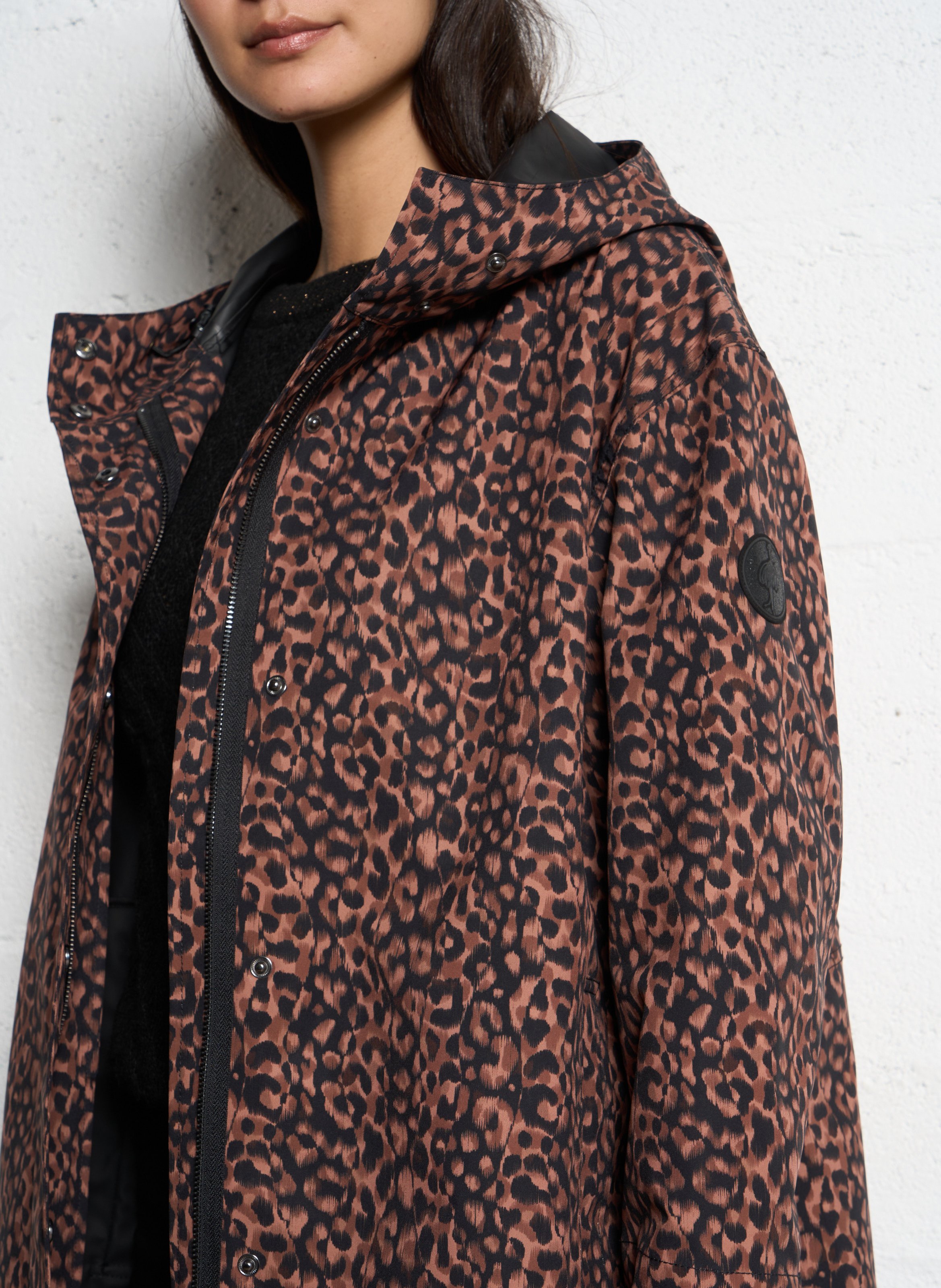 Imperméable oversize imprimé ONE STEP Noir