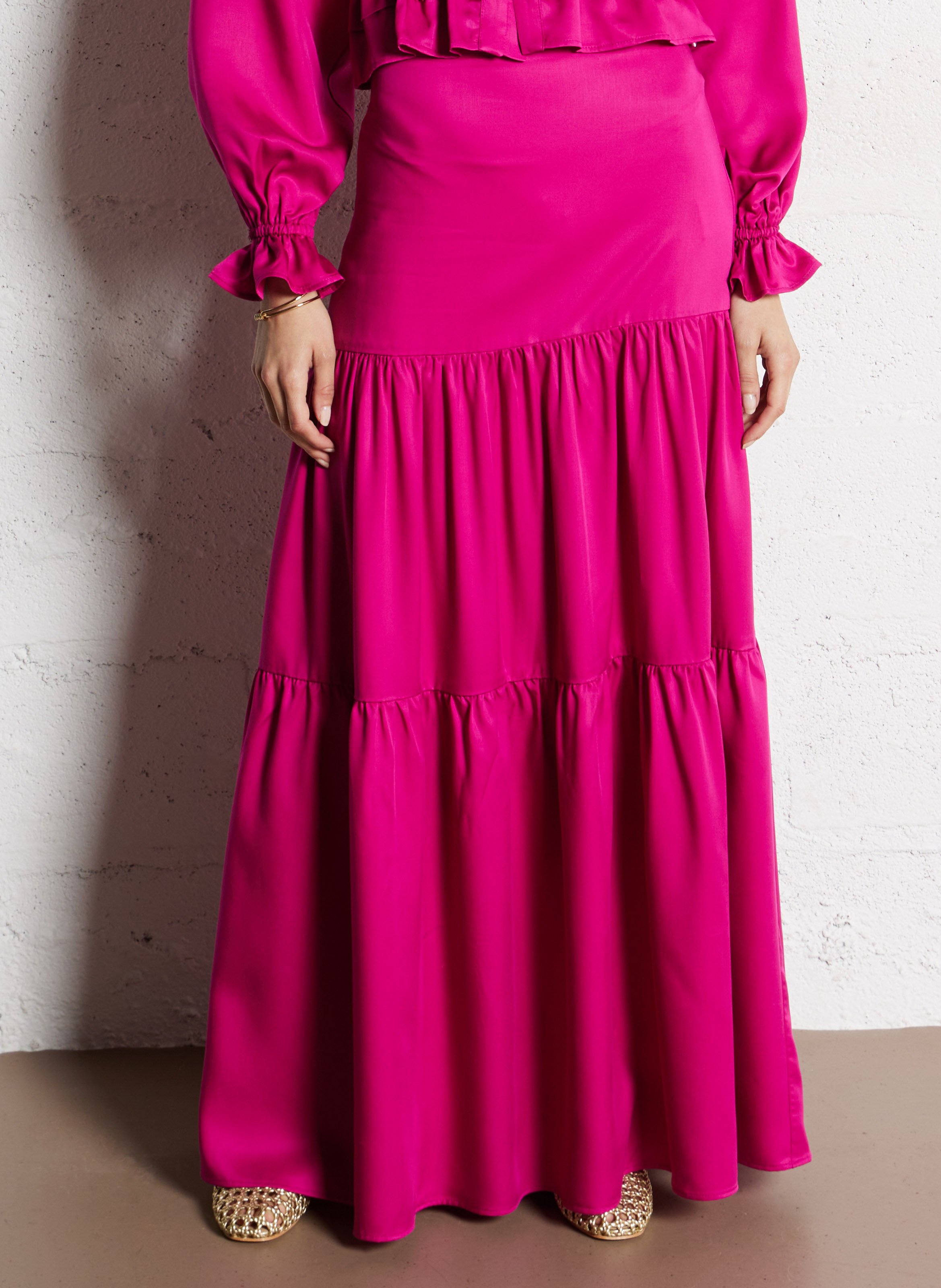 Long A-line skirt ELISE CHALMIN Pink