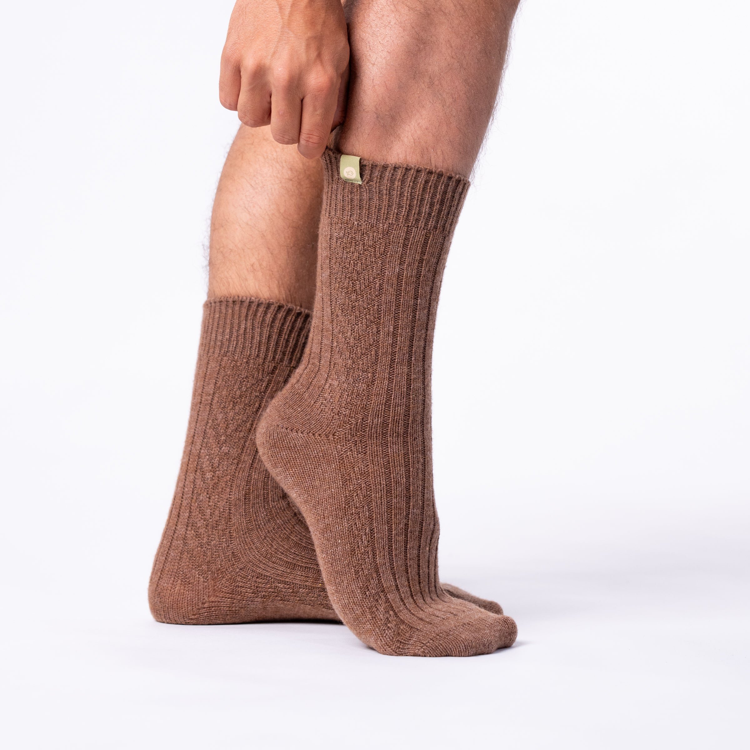 Wool socks BILLYBELT Brown