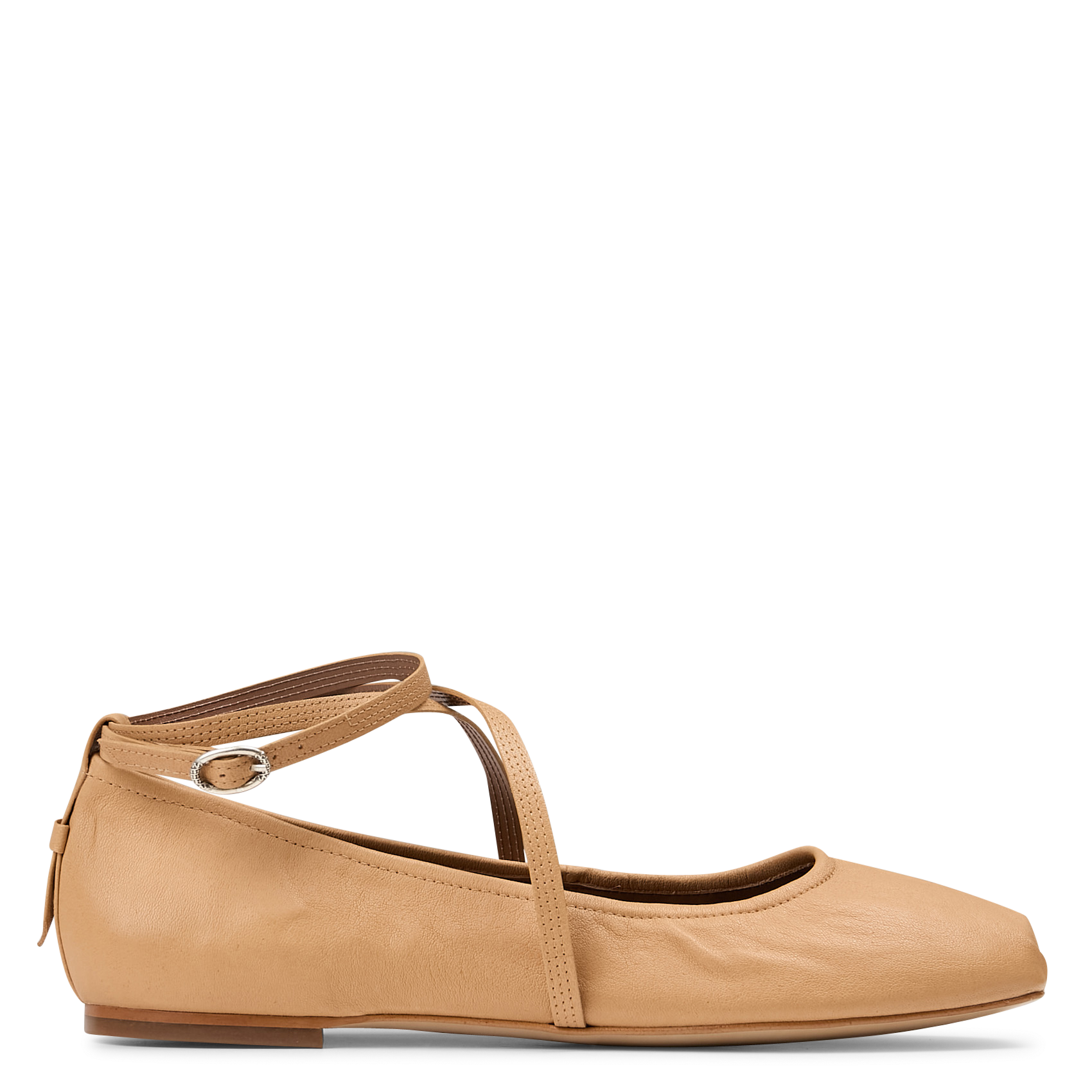 Ballerines en cuir BA&SH Beige