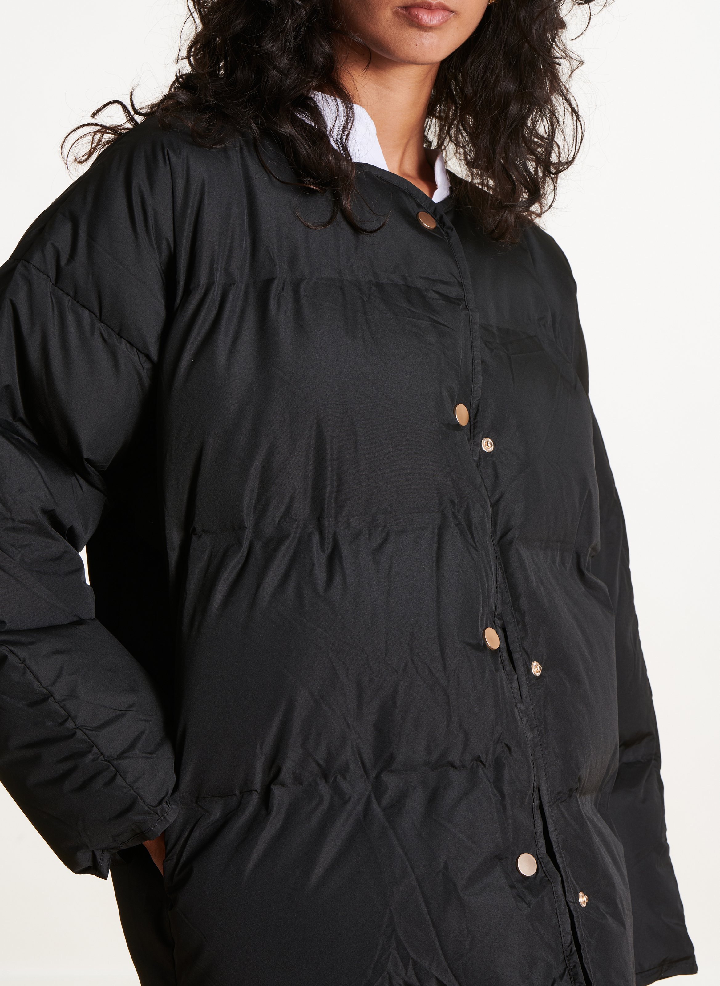 Doudoune col rond  LA FEE MARABOUTEE Noir