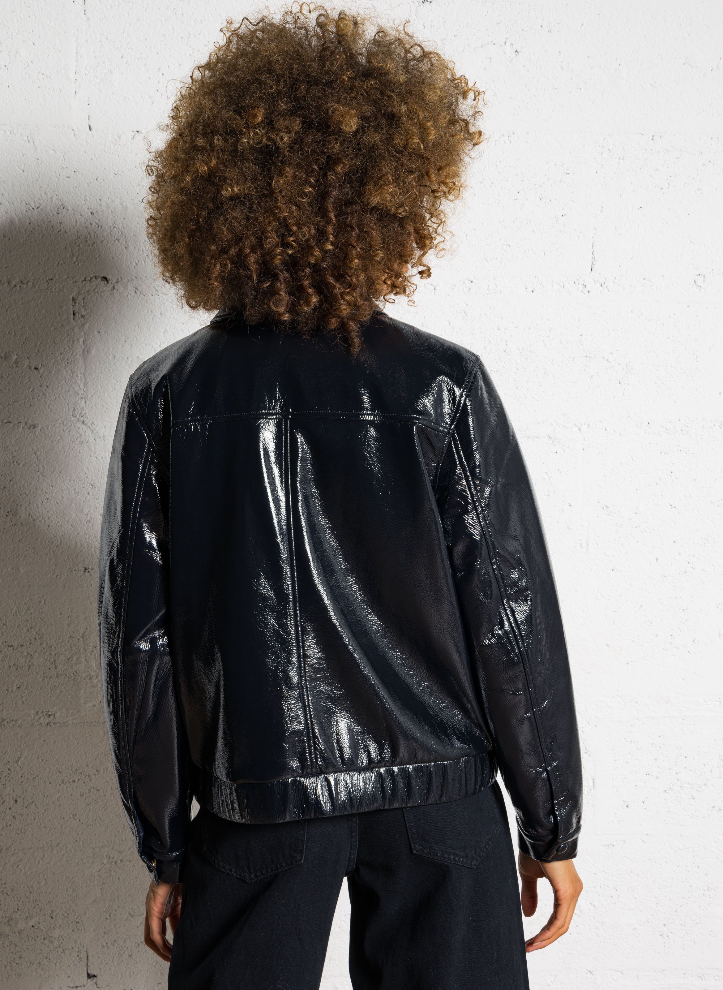 Oversized jacket with classic collar PETITE MENDIGOTE Blue